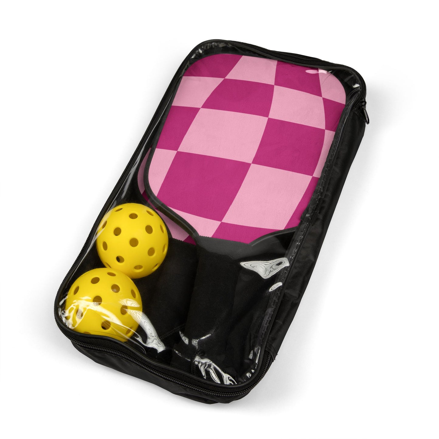 Pink Checkered Pickleball Paddle Kit - COFFEEBRE