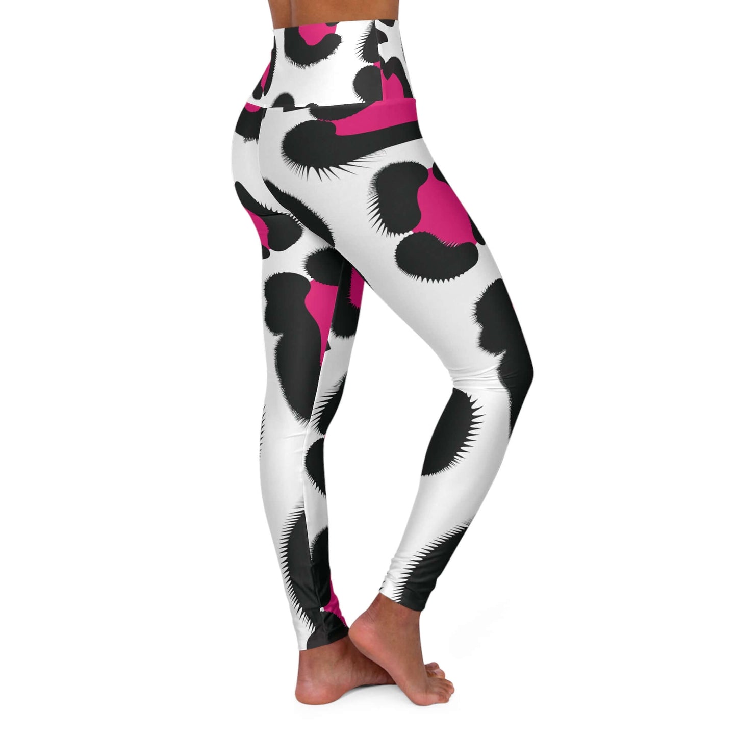 Animal Print High Waisted Yoga Leggings - COFFEEBRE