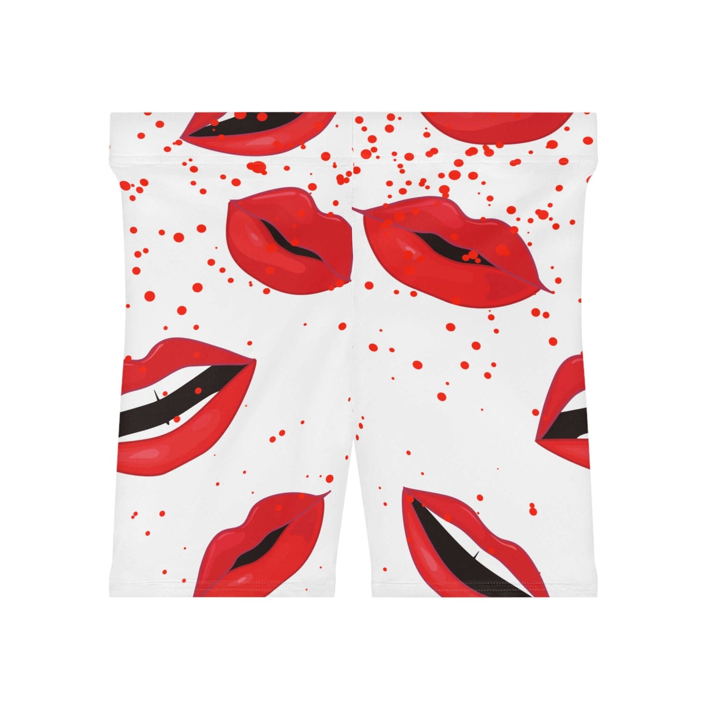 Lips Workout Athletic Biker Shorts - COFFEEBRE