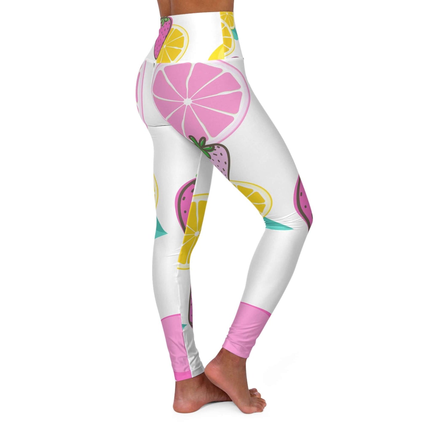 Strawberry High Waisted Yoga Leggings - COFFEEBRE