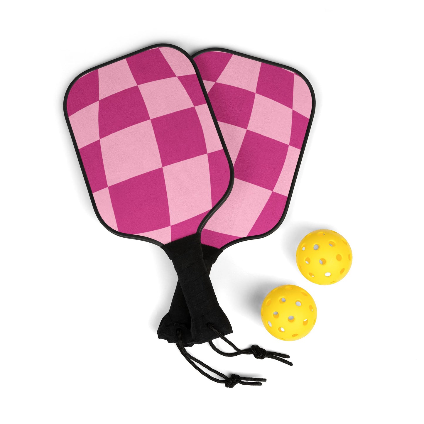 Pink Checkered Pickleball Paddle Kit - COFFEEBRE