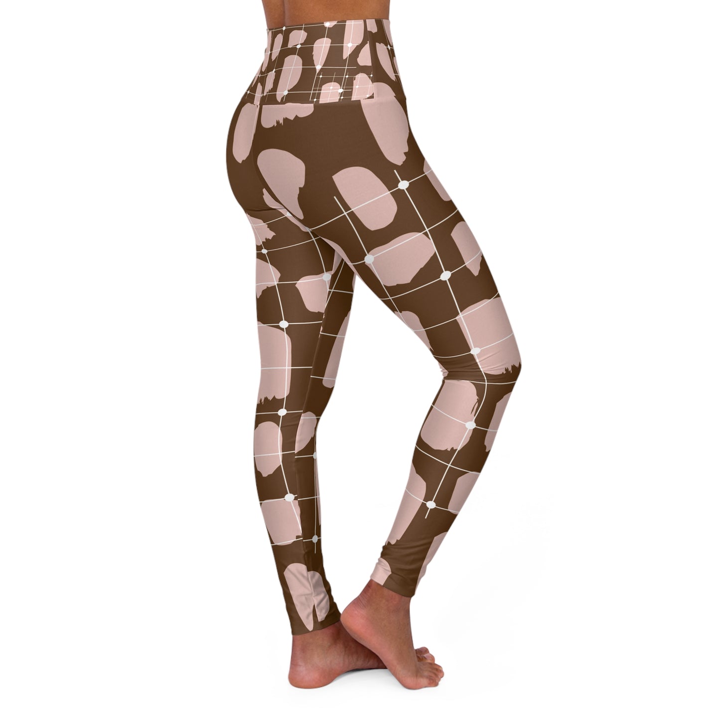 Brown High Waisted Yoga Leggings - COFFEEBRE