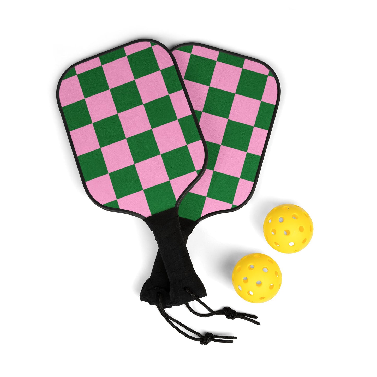 Green Checkered Pickleball Paddle Kit - COFFEEBRE