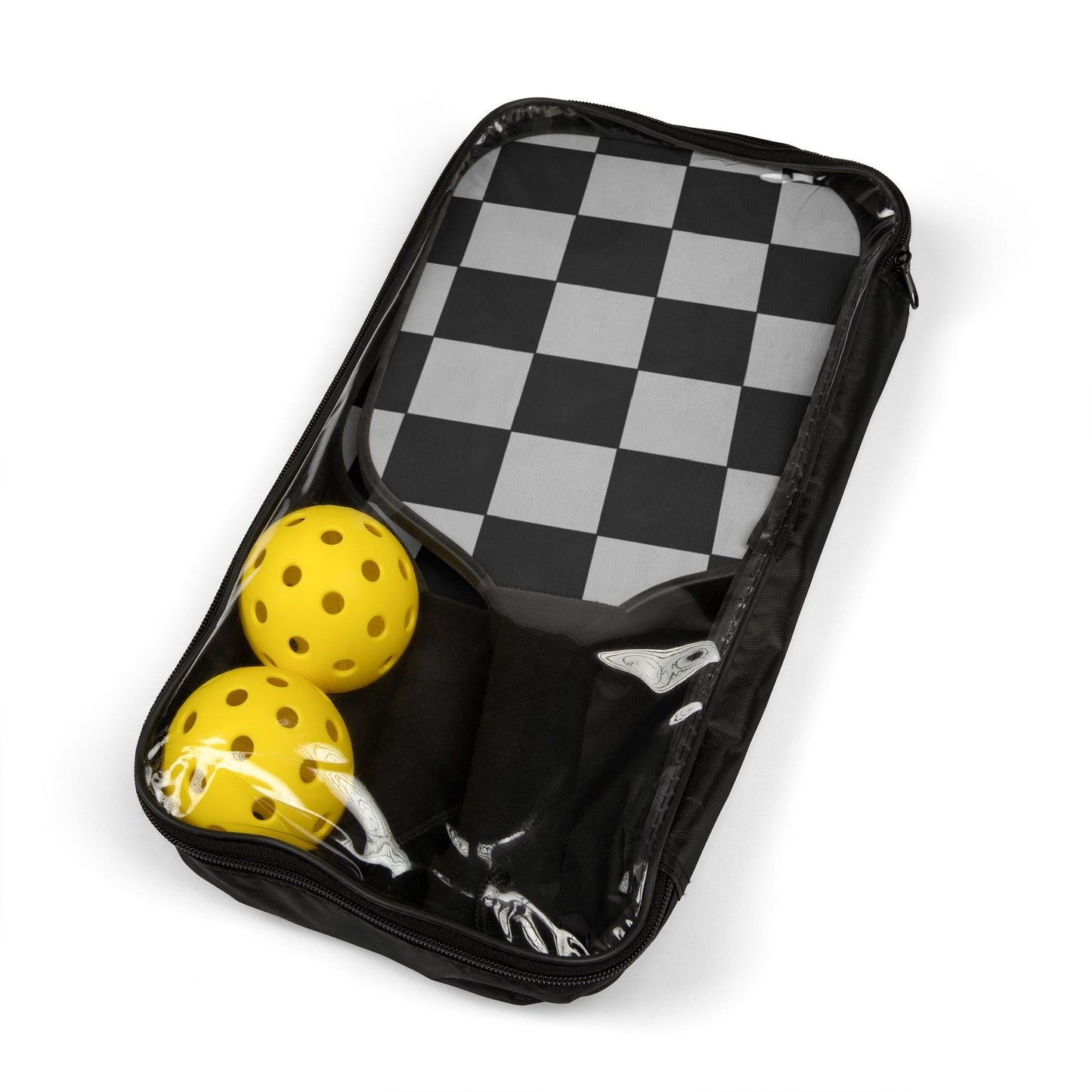 Grey Checkered Pickleball Paddle Kit - COFFEEBRE