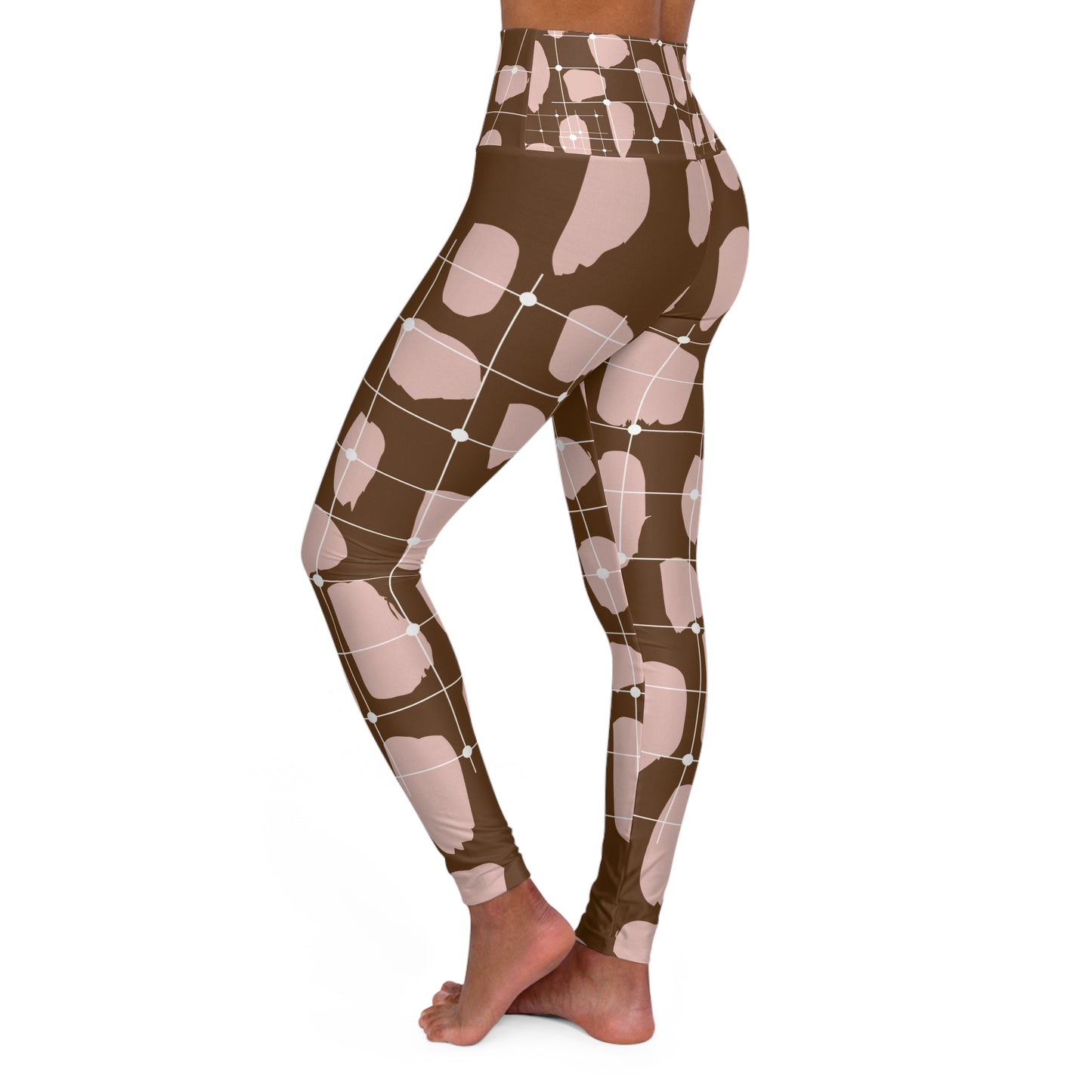Brown High Waisted Yoga Leggings - COFFEEBRE