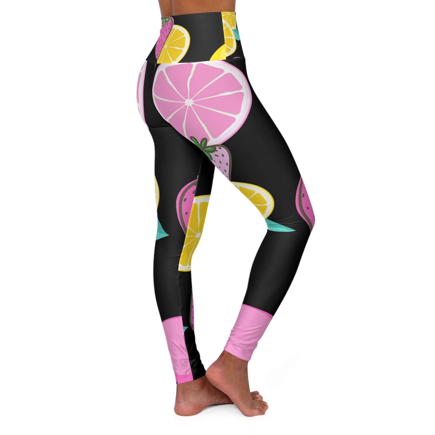 Black High Waisted Yoga Leggings - COFEEBRE
