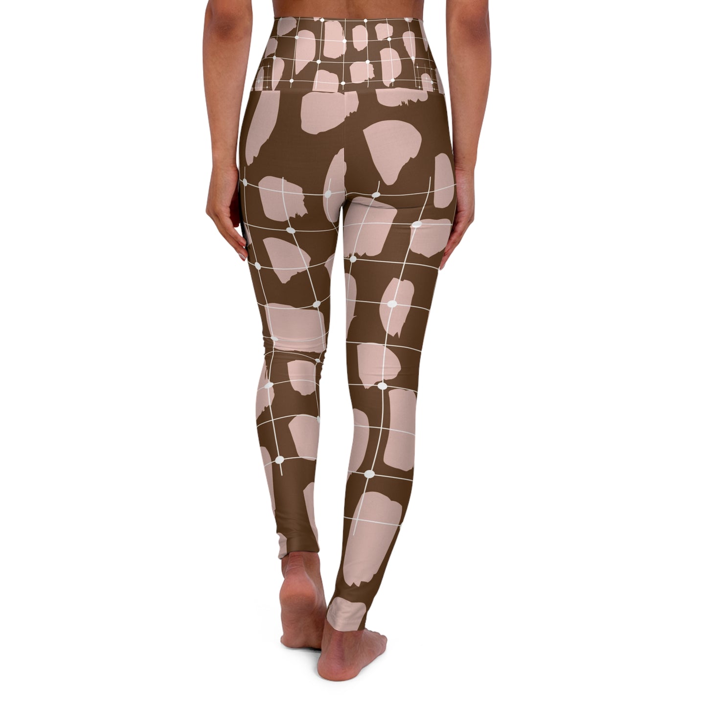 Brown High Waisted Yoga Leggings - COFFEEBRE