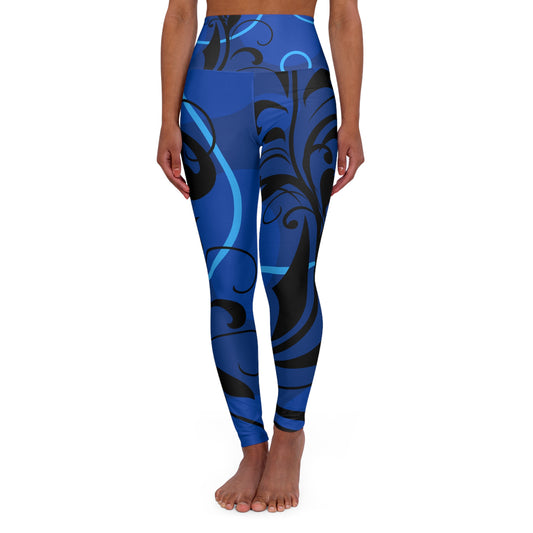 Blue High Waisted Yoga Leggings - COFFEEBRE