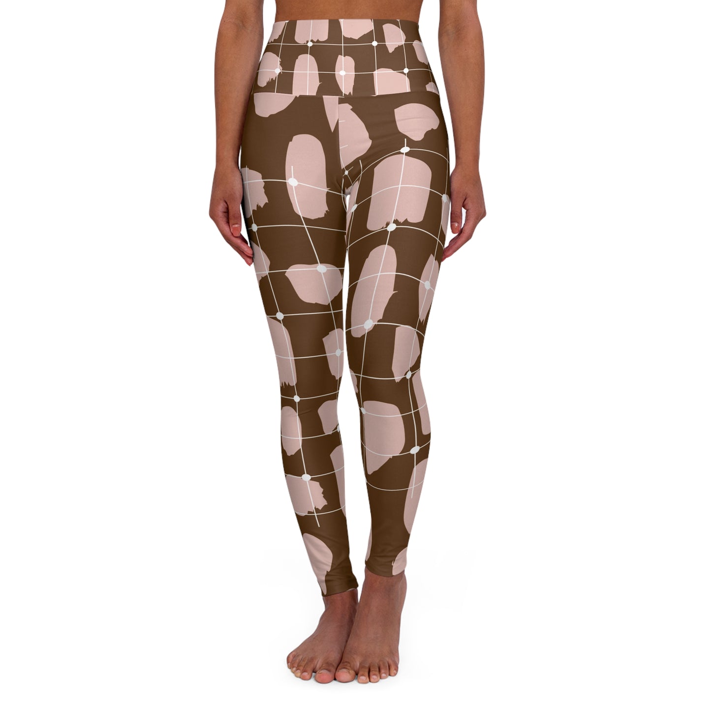 Brown High Waisted Yoga Leggings - COFFEEBRE