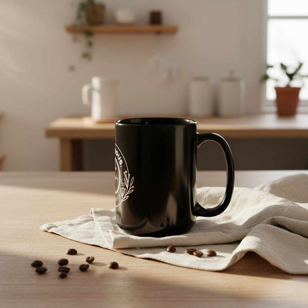 Black Coffeelicious Glossy Coffee Mug Gift - COFFEEBRE
