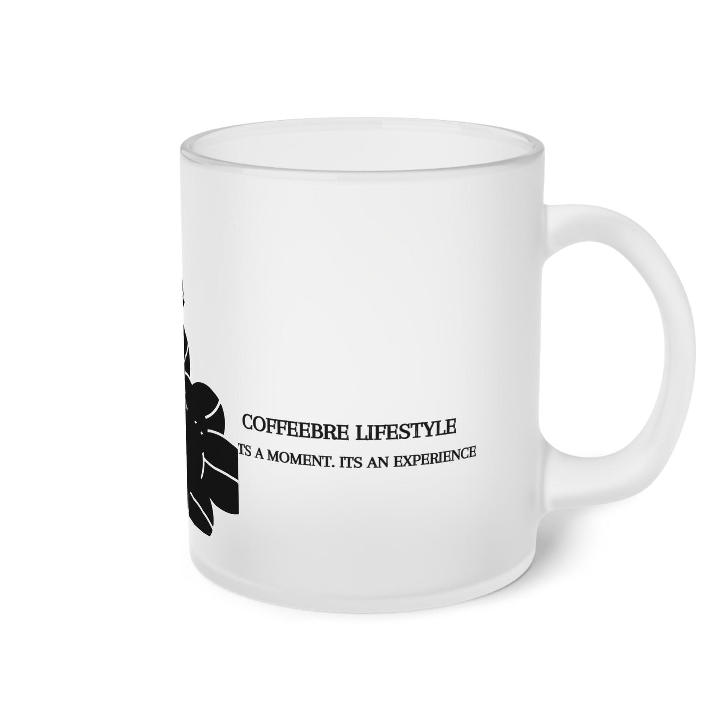 Black Roasted Coffee Bean Tree Frosted Glass Mug - COFFEEBRE
