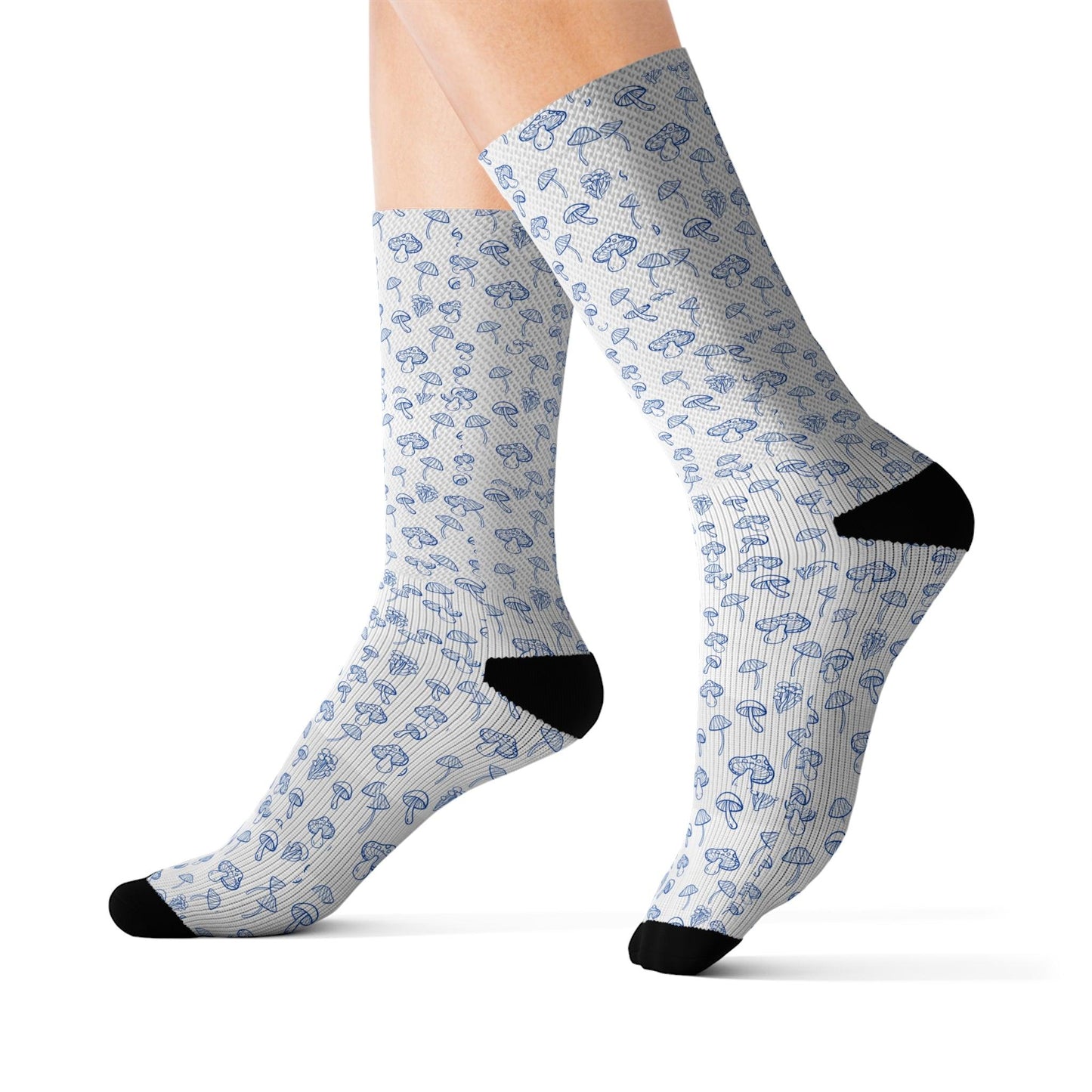 Blue Mushroom Socks - COFFEEBRE
