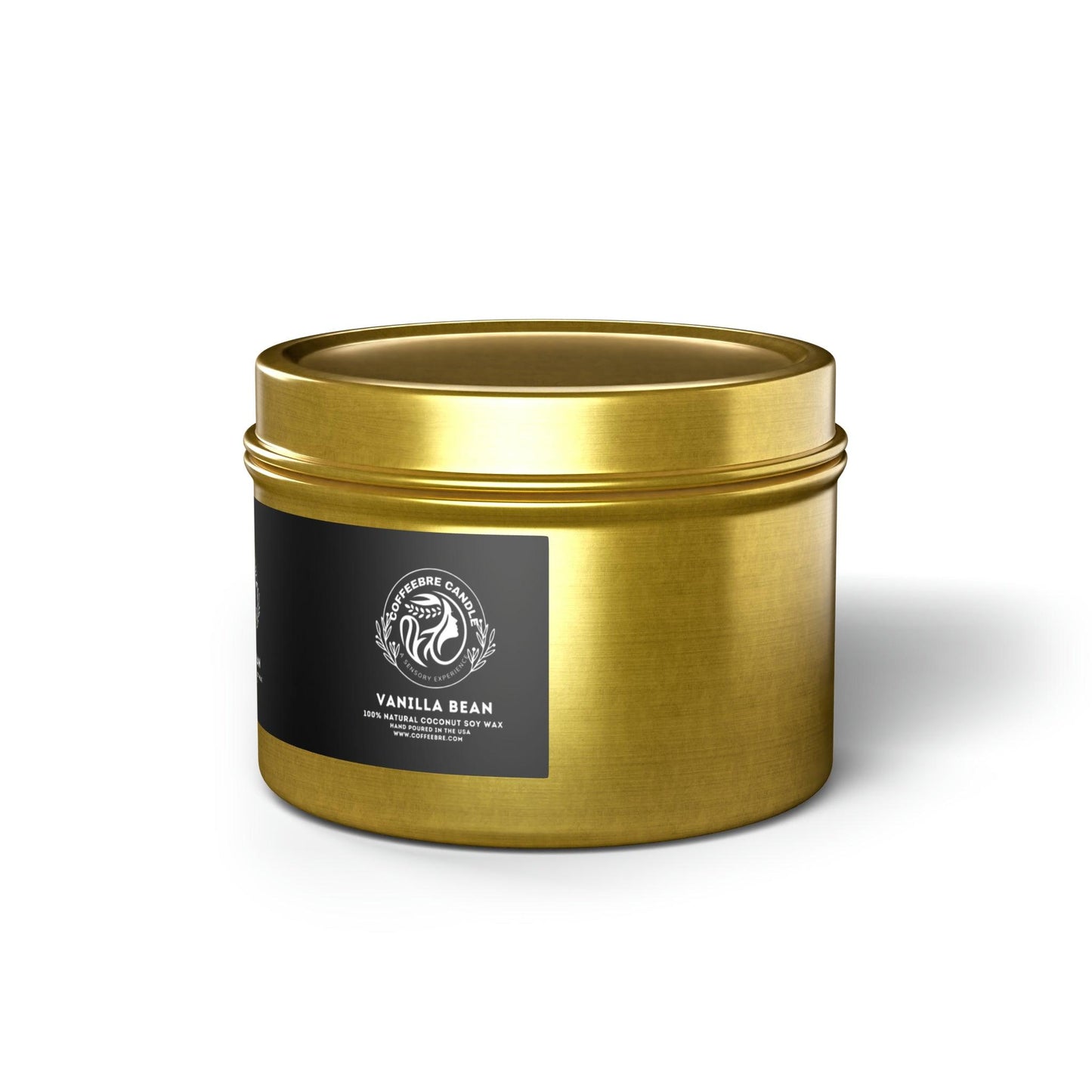 Cinammon Vanilla Bean Scented Coconut Soy Tin Candles - COFFEEBRE