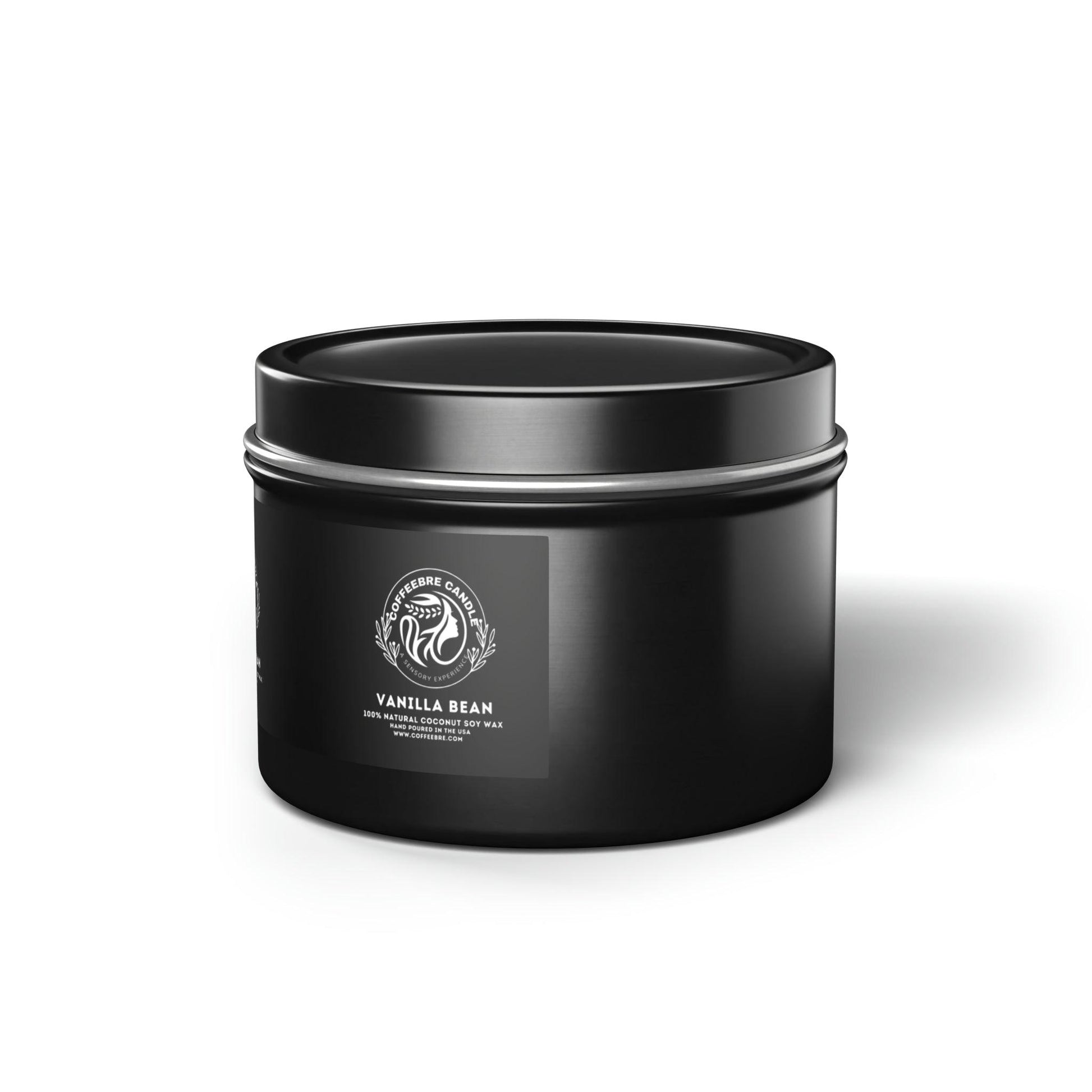 Cinammon Vanilla Bean Scented Coconut Soy Tin Candles - COFFEEBRE