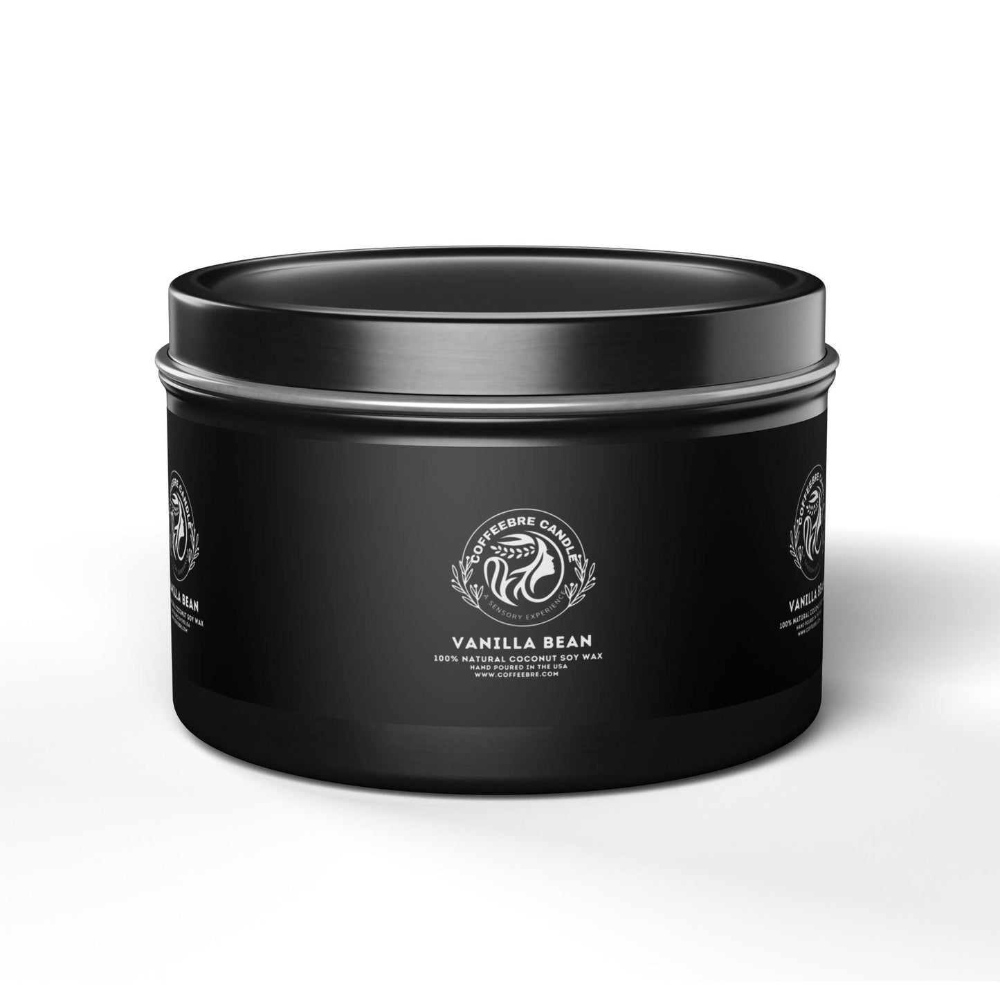 Cinammon Vanilla Bean Scented Coconut Soy Tin Candles - COFFEEBRE