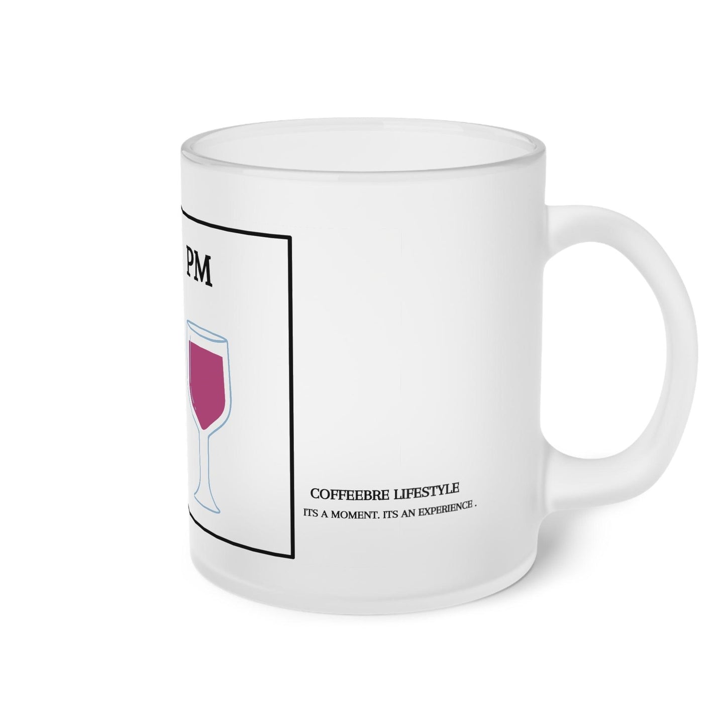Coffee and Wine Frosted Glass Mug - COFFEEBRE