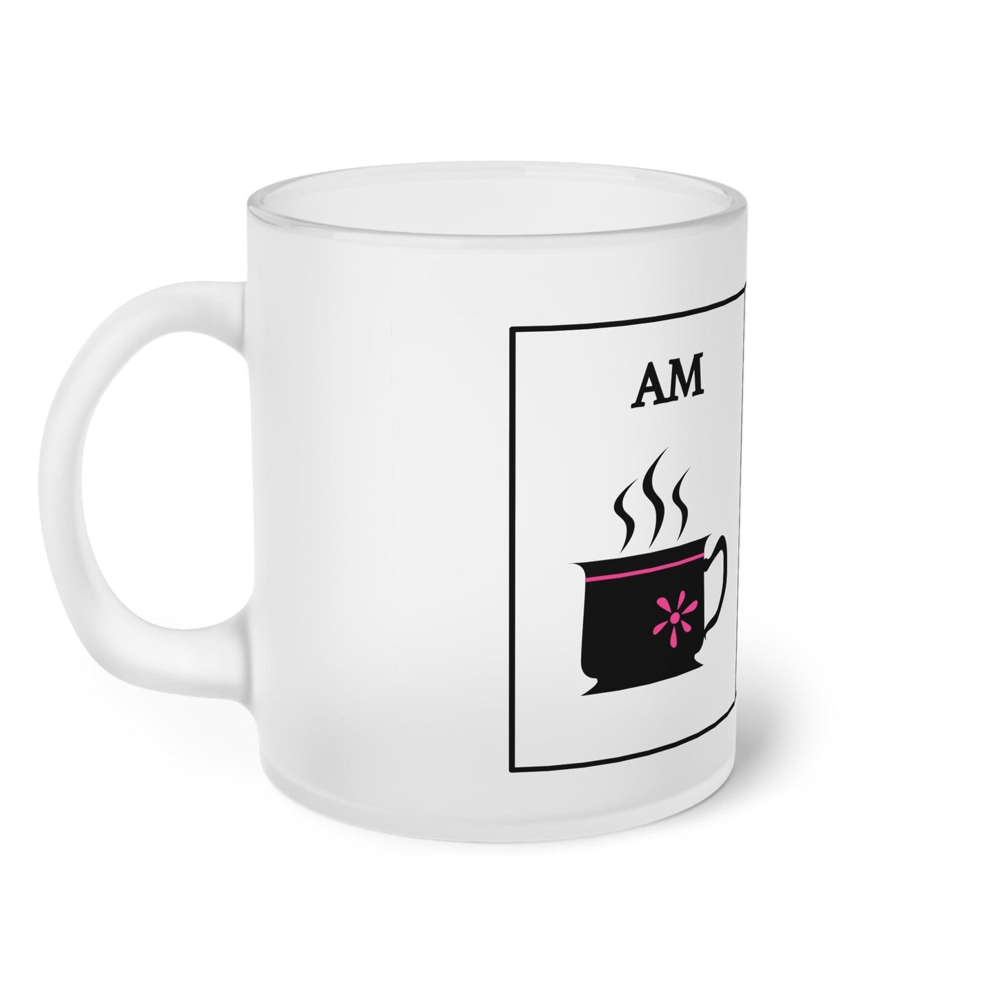 Coffee and Wine Frosted Glass Mug - COFFEEBRE