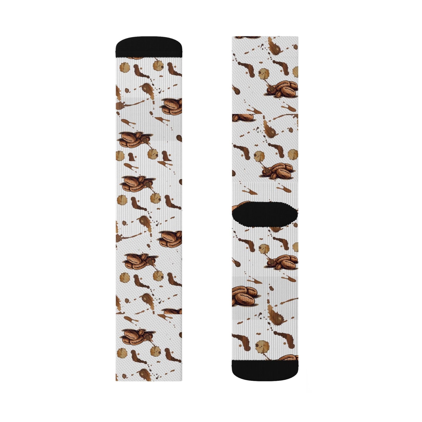 Coffee Bean and Latte Stained Socks - COFFEEBRE