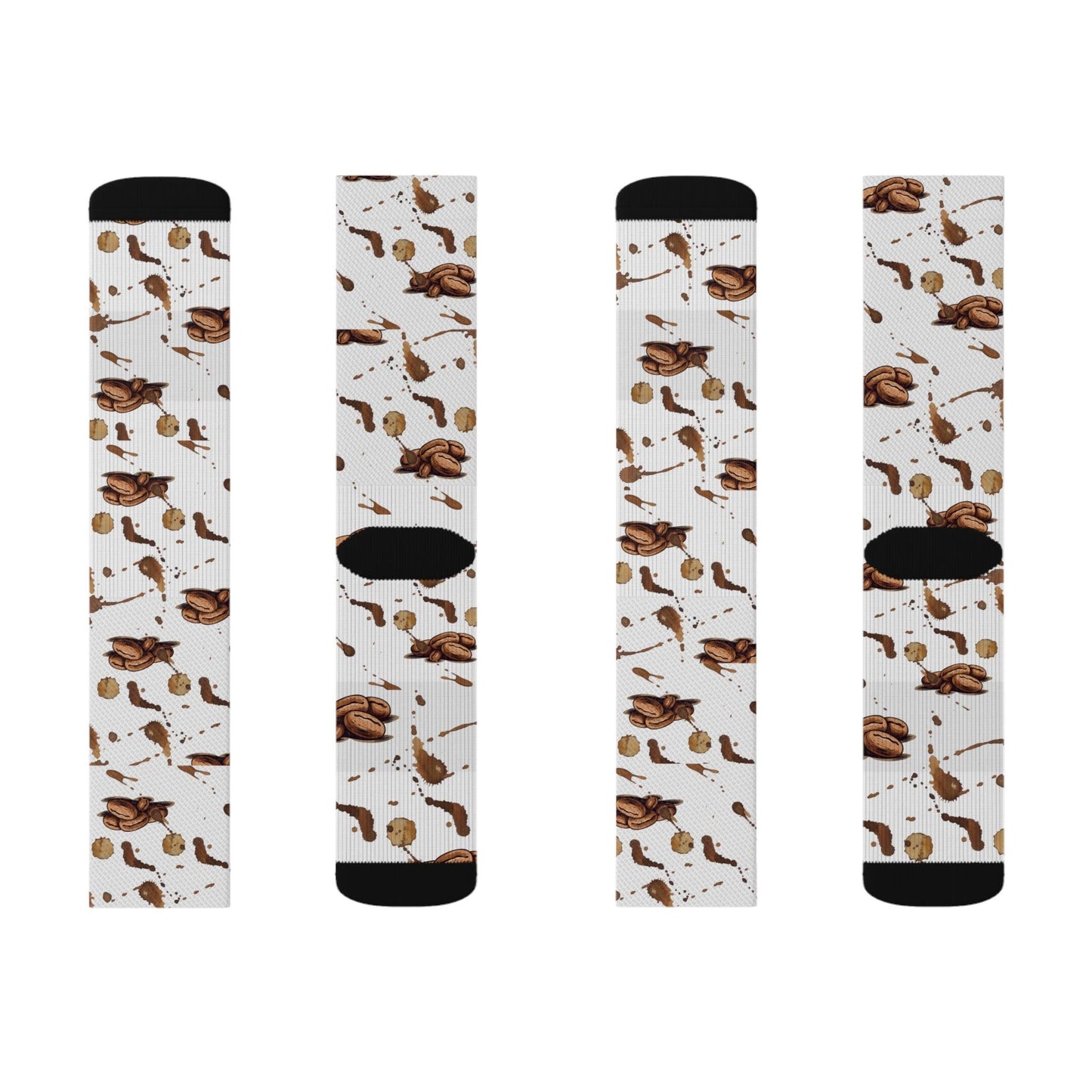Coffee Bean and Latte Stained Socks - COFFEEBRE