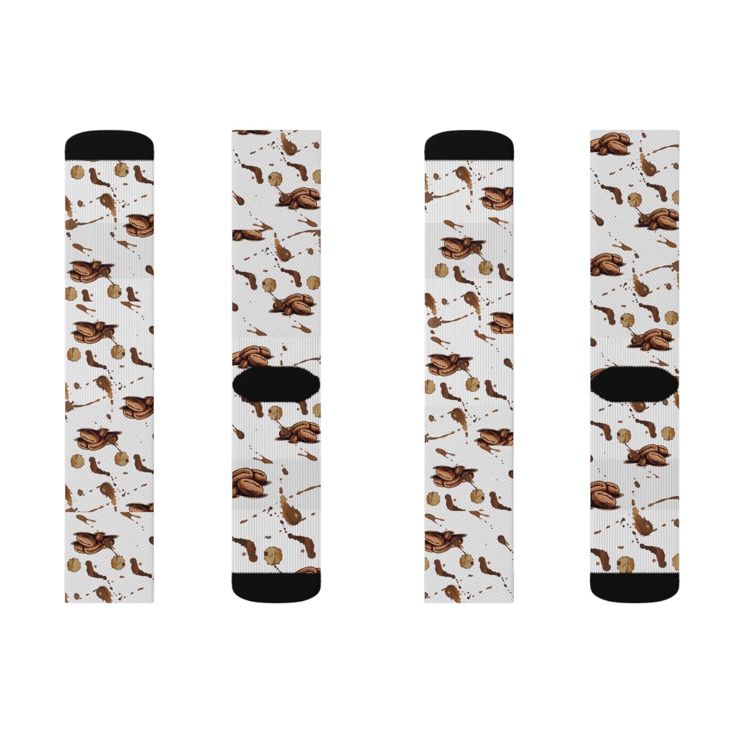Coffee Bean and Latte Stained Socks - COFFEEBRE