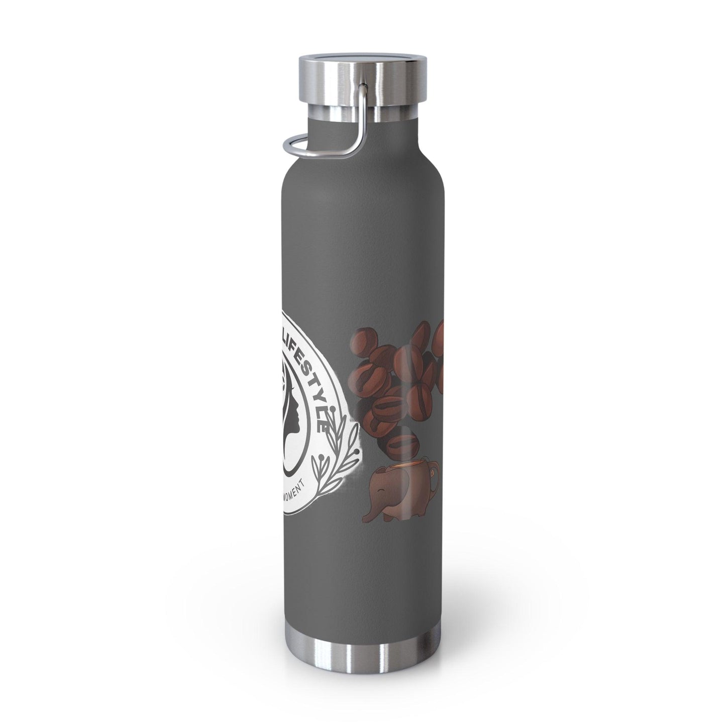 Coffee Bean Travel Copper Vacuum Insulated Bottle, 22oz - COFFEEBRE