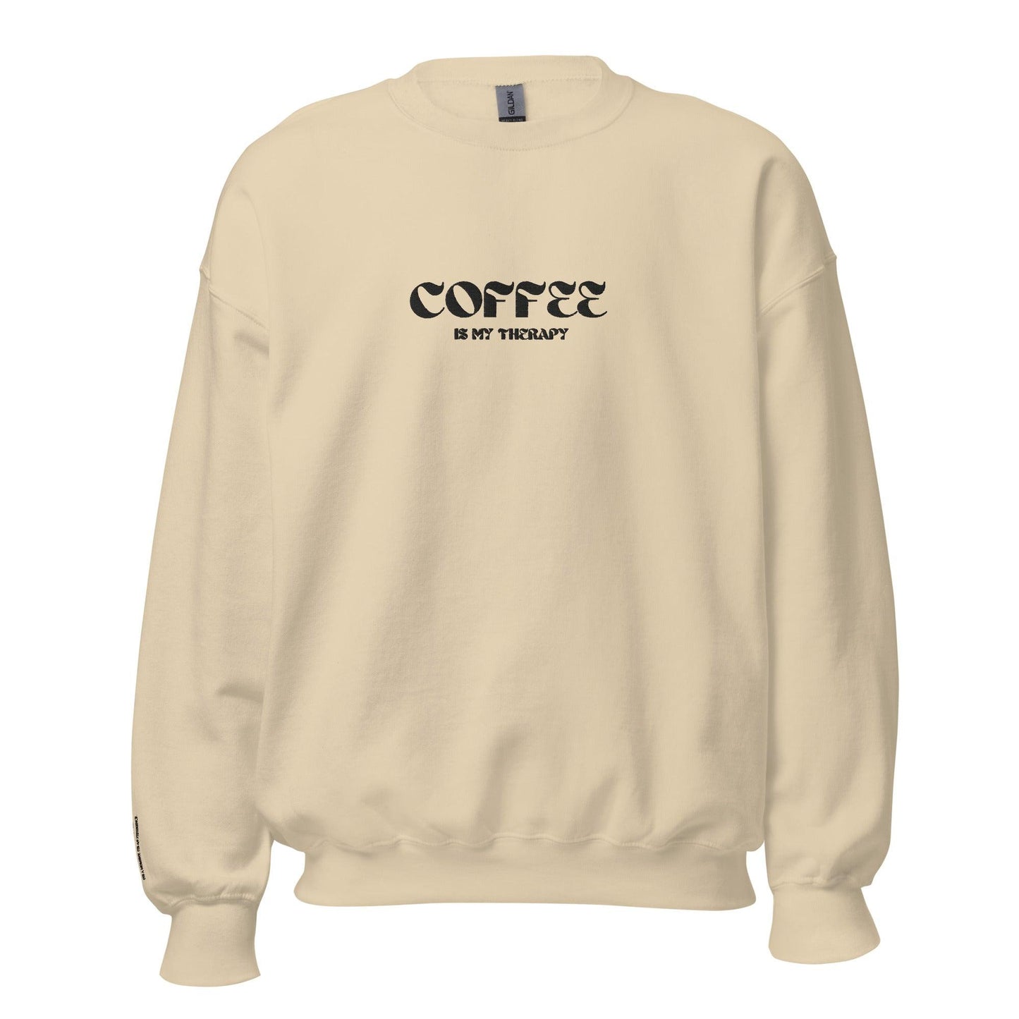 Coffee is My Therapy Embroidered Unisex Sweatshirt - COFFEEBRE