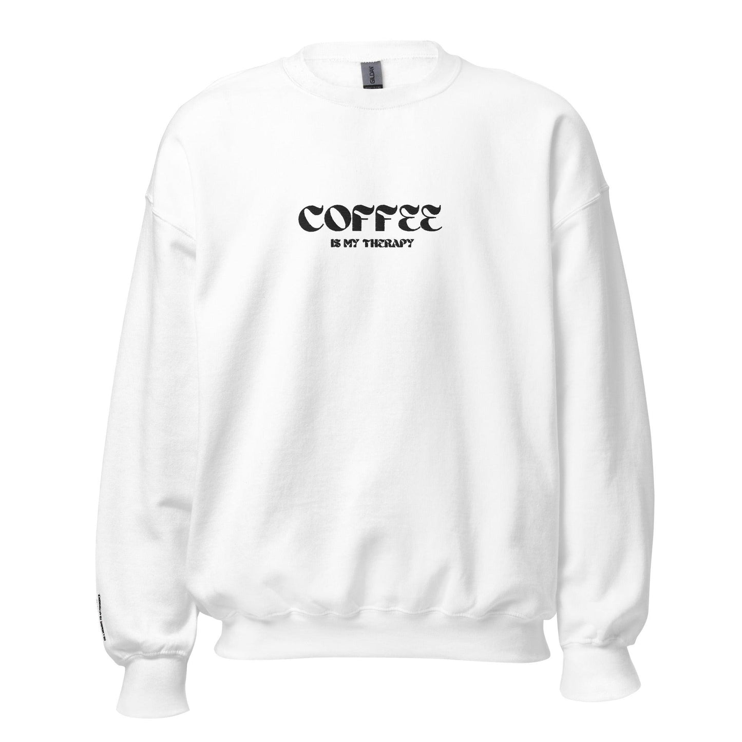 Coffee is My Therapy Embroidered Unisex Sweatshirt - COFFEEBRE