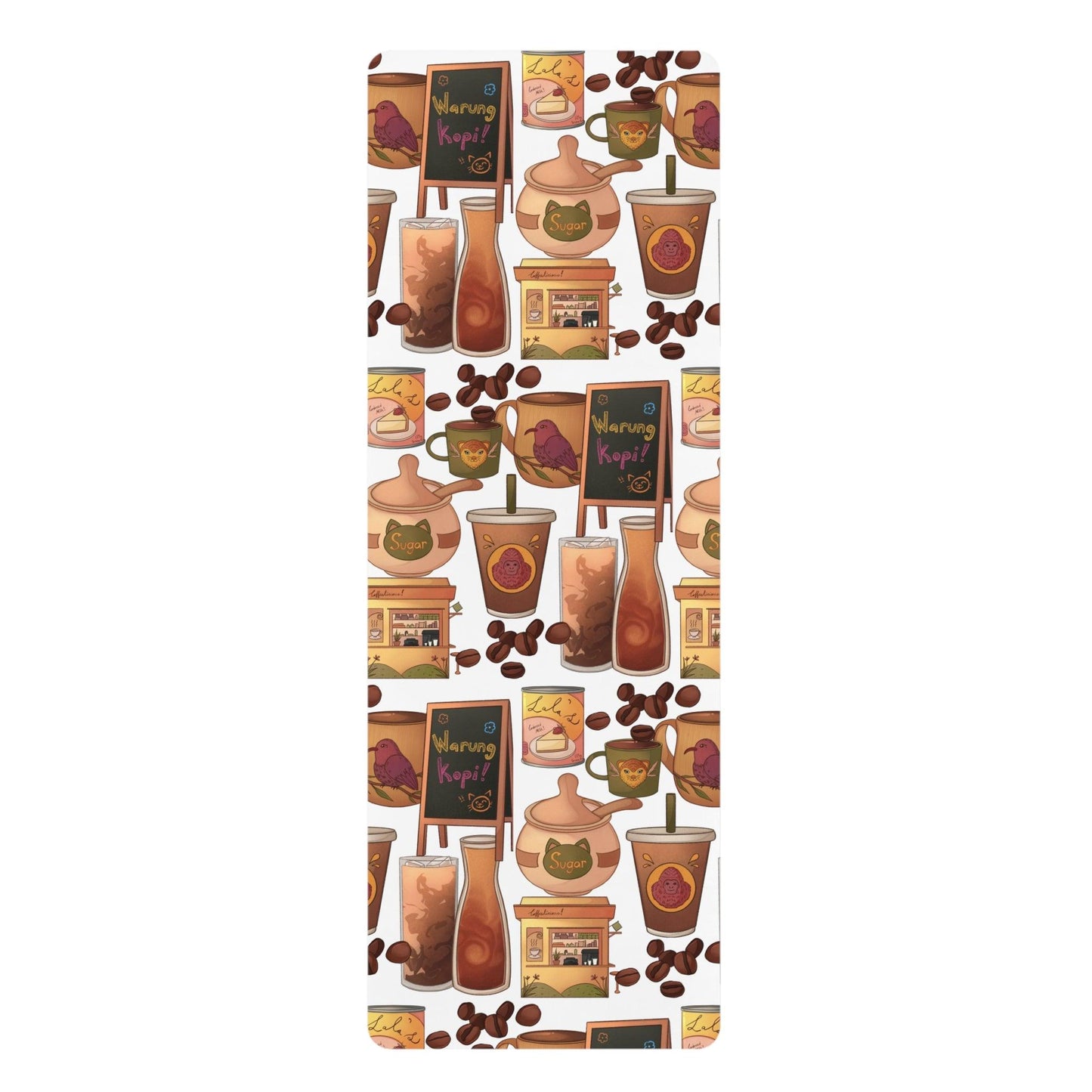 Coffee Lover Rubber Yoga Mat - COFFEEBRE
