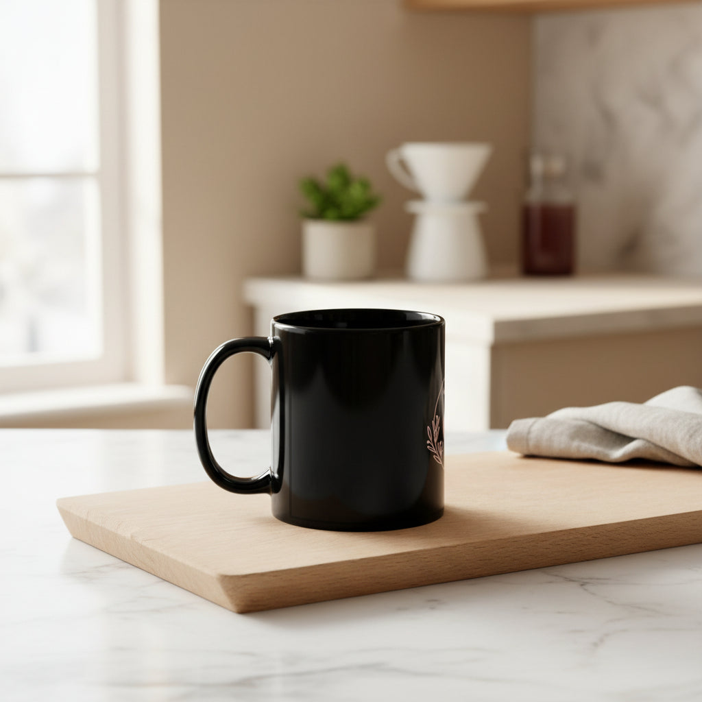 Coffeebre Black Glossy Coffee Mug - COFFEEBRE