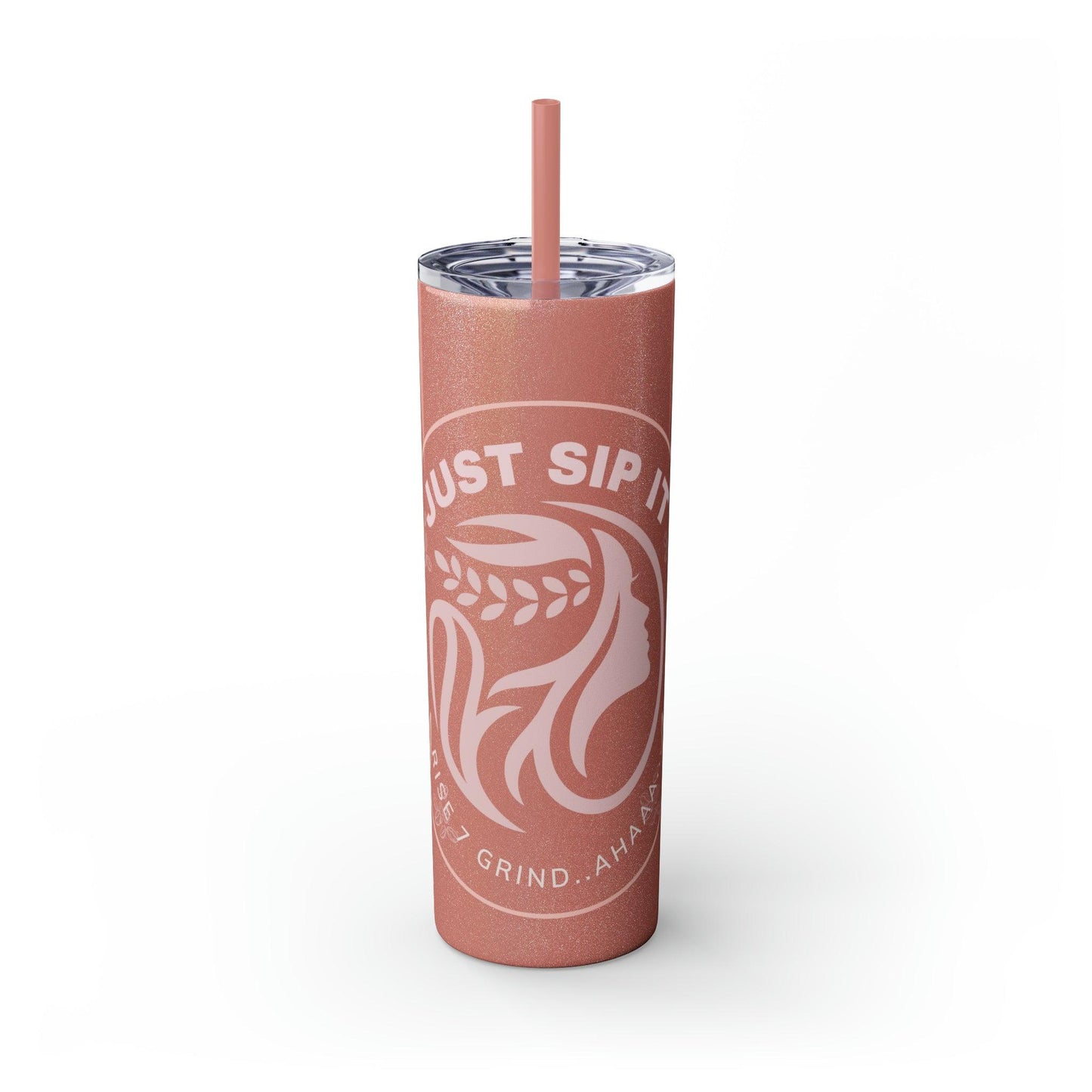 Coffeebre Just Sip It Skinny Tumbler with Straw, 20oz - COFFEEBRE