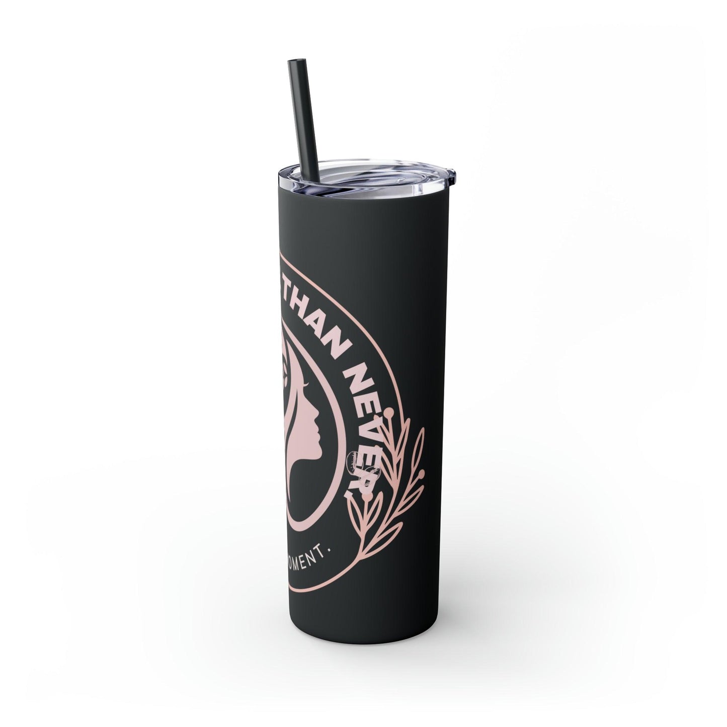 Coffeebre Skinny Better Latte Than Never Tumbler with Straw, 20oz - COFFEEBRE
