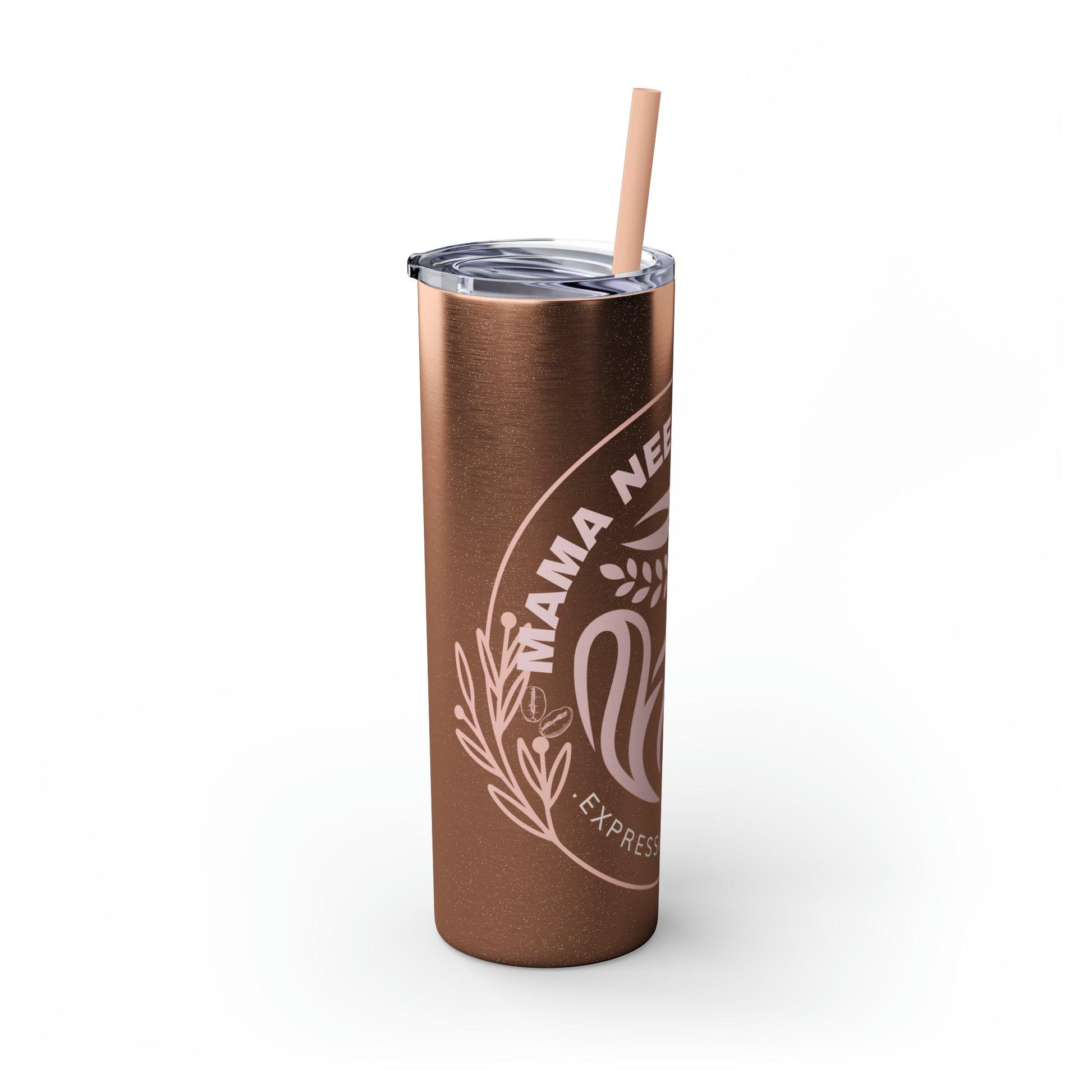 Coffeebre Skinny Mama Needs Coffee Tumbler with Straw, 20oz - COFFEEBRE