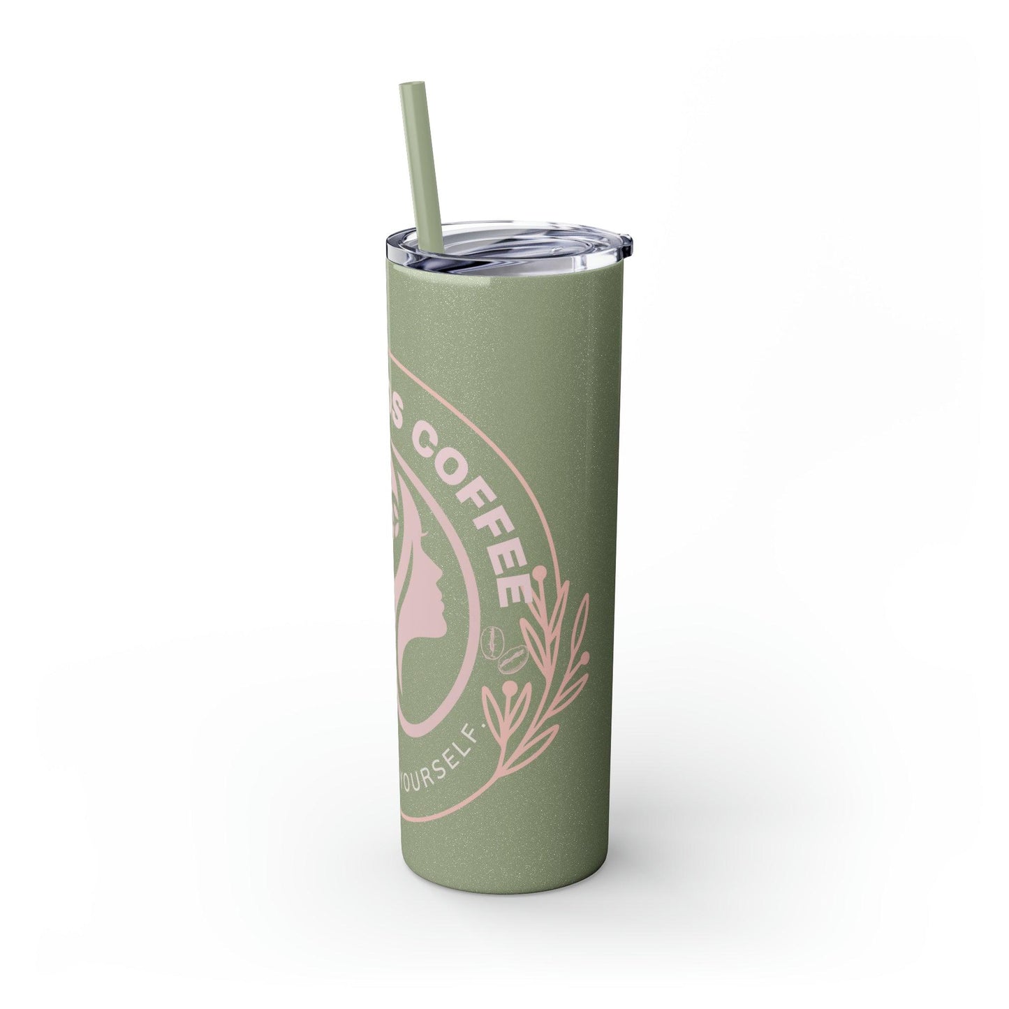 Coffeebre Skinny Mama Needs Coffee Tumbler with Straw, 20oz - COFFEEBRE