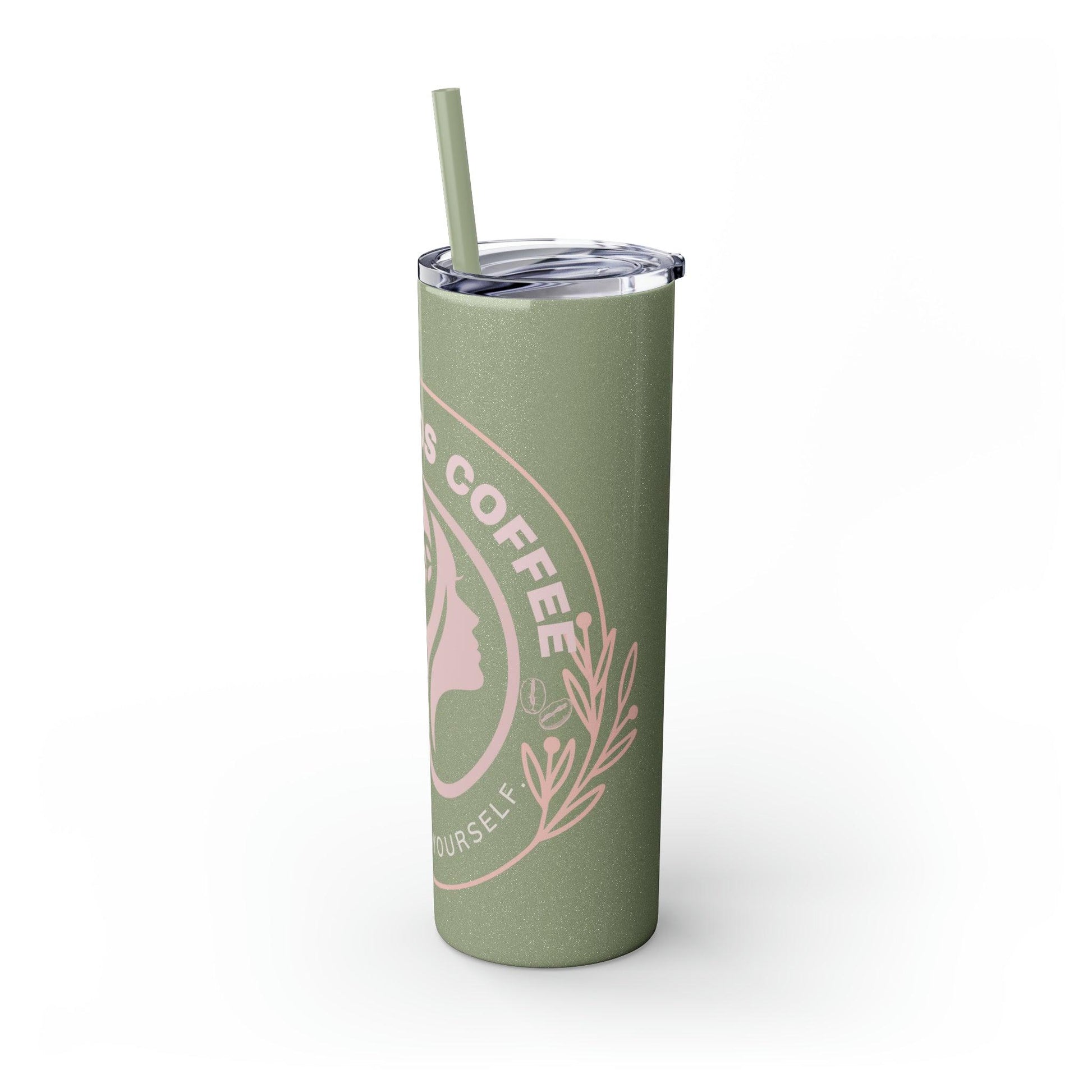 Coffeebre Skinny Mama Needs Coffee Tumbler with Straw, 20oz - COFFEEBRE