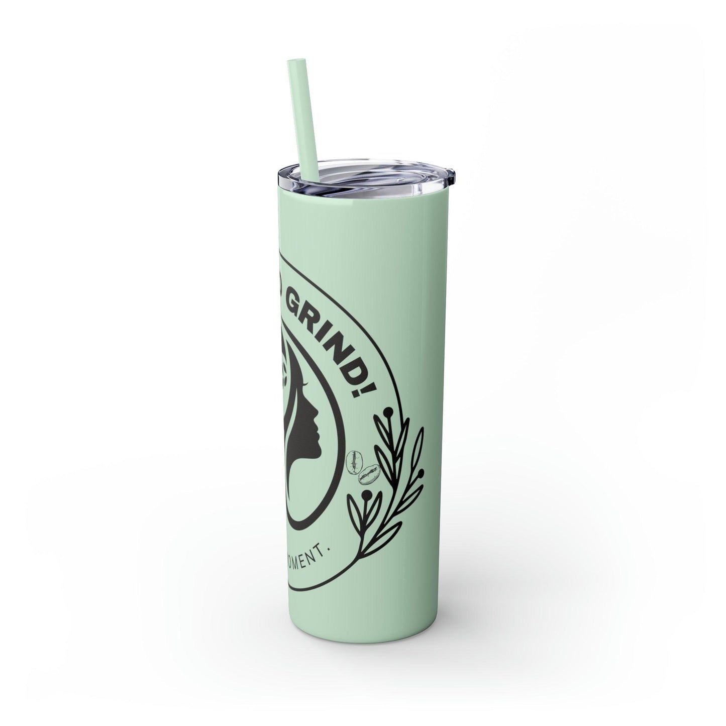 Coffeebre Skinny Rise and Grind Tumbler with Straw, 20oz - COFFEEBRE