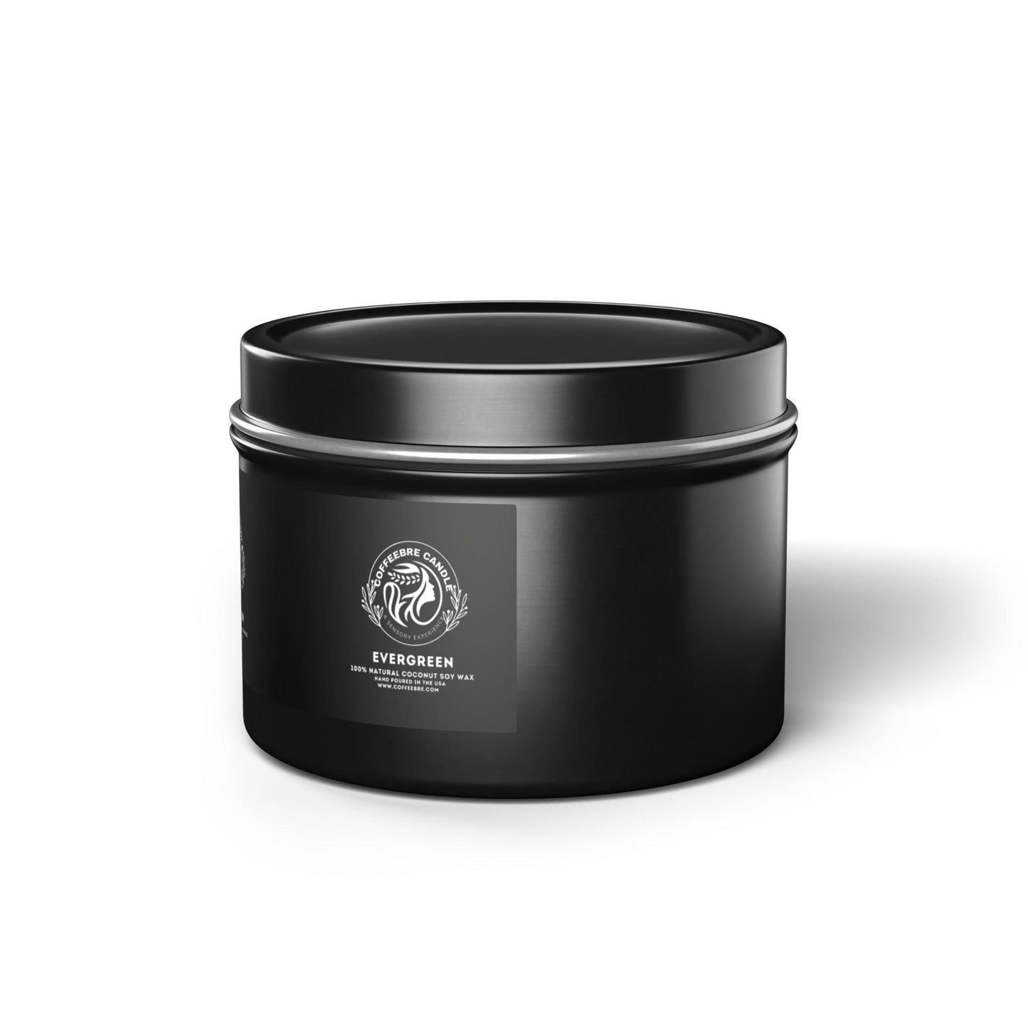 Eco-Friendly Evergreen Scented Coconut Soy Tin Candles - COFFEEBRE