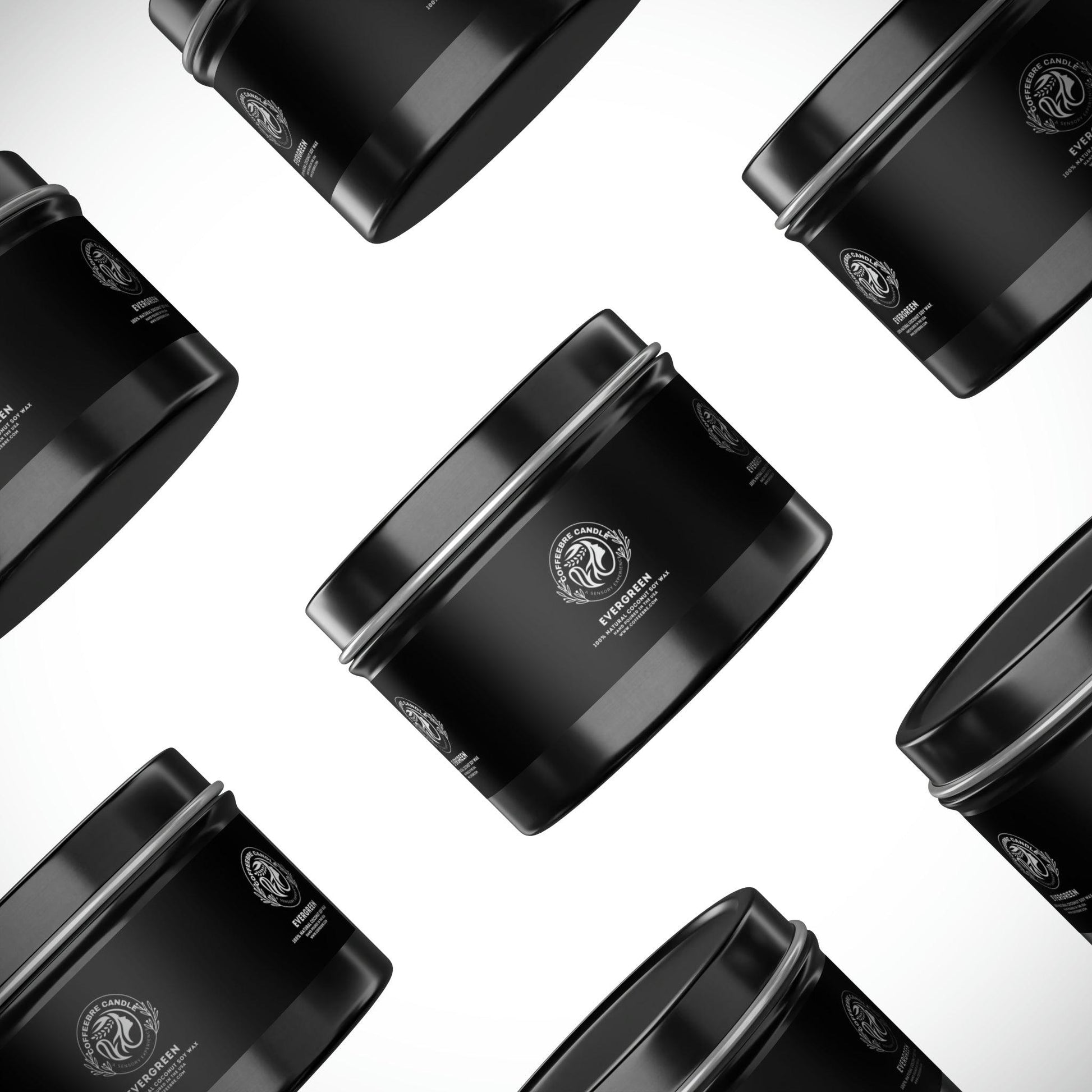 Eco-Friendly Evergreen Scented Coconut Soy Tin Candles - COFFEEBRE