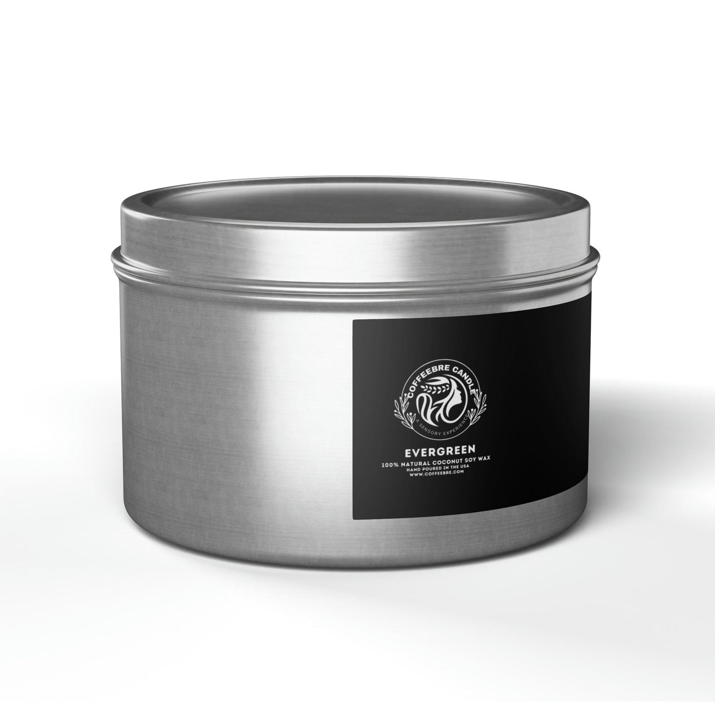 Eco-Friendly Evergreen Scented Coconut Soy Tin Candles - COFFEEBRE