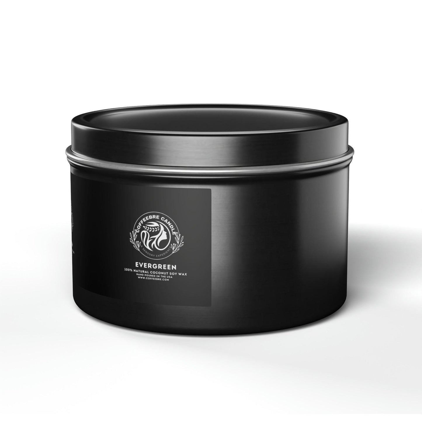 Eco-Friendly Evergreen Scented Coconut Soy Tin Candles - COFFEEBRE