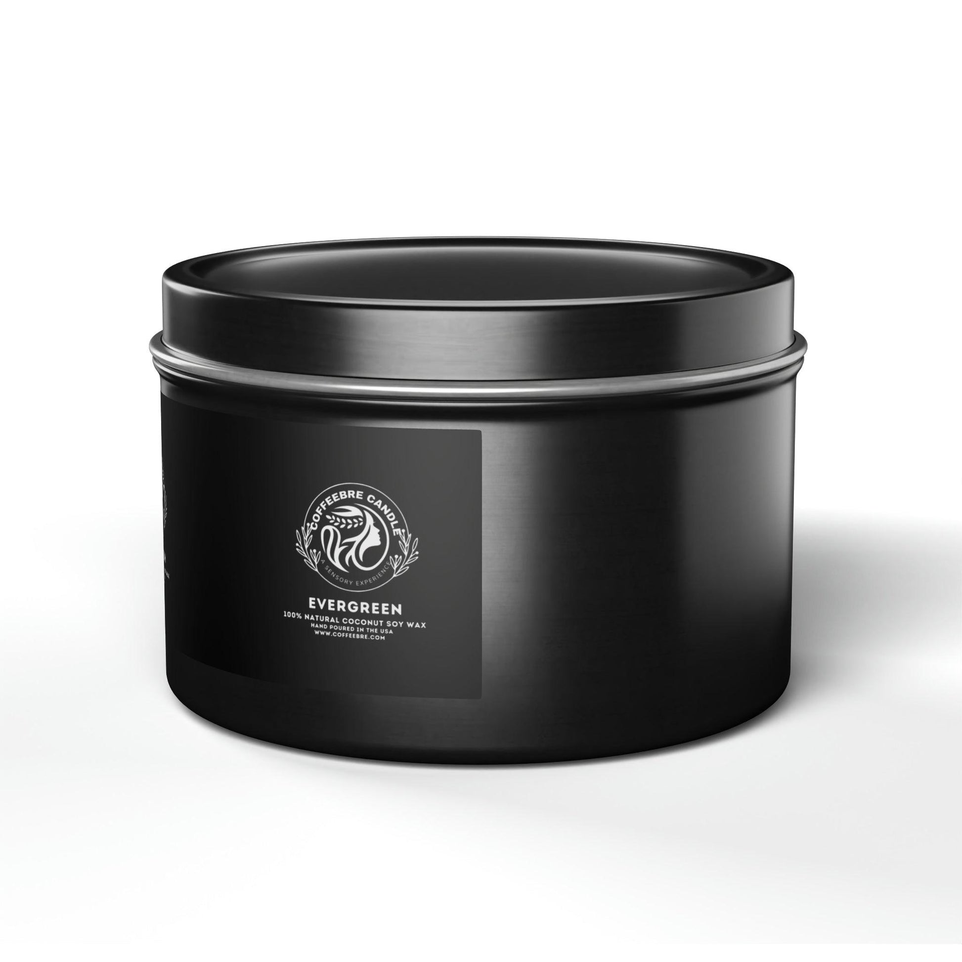 Eco-Friendly Evergreen Scented Coconut Soy Tin Candles - COFFEEBRE