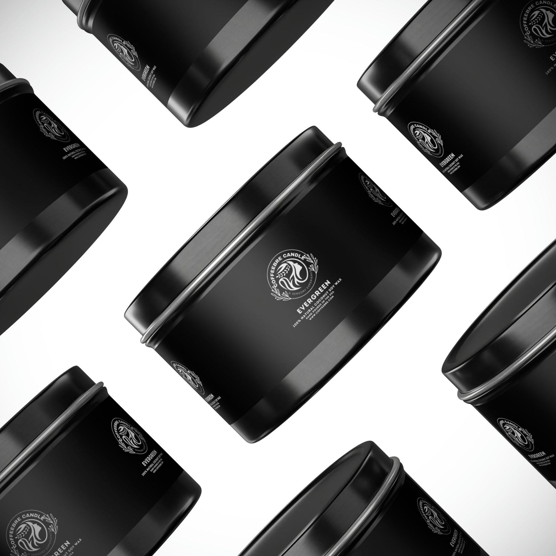 Eco-Friendly Evergreen Scented Coconut Soy Tin Candles - COFFEEBRE