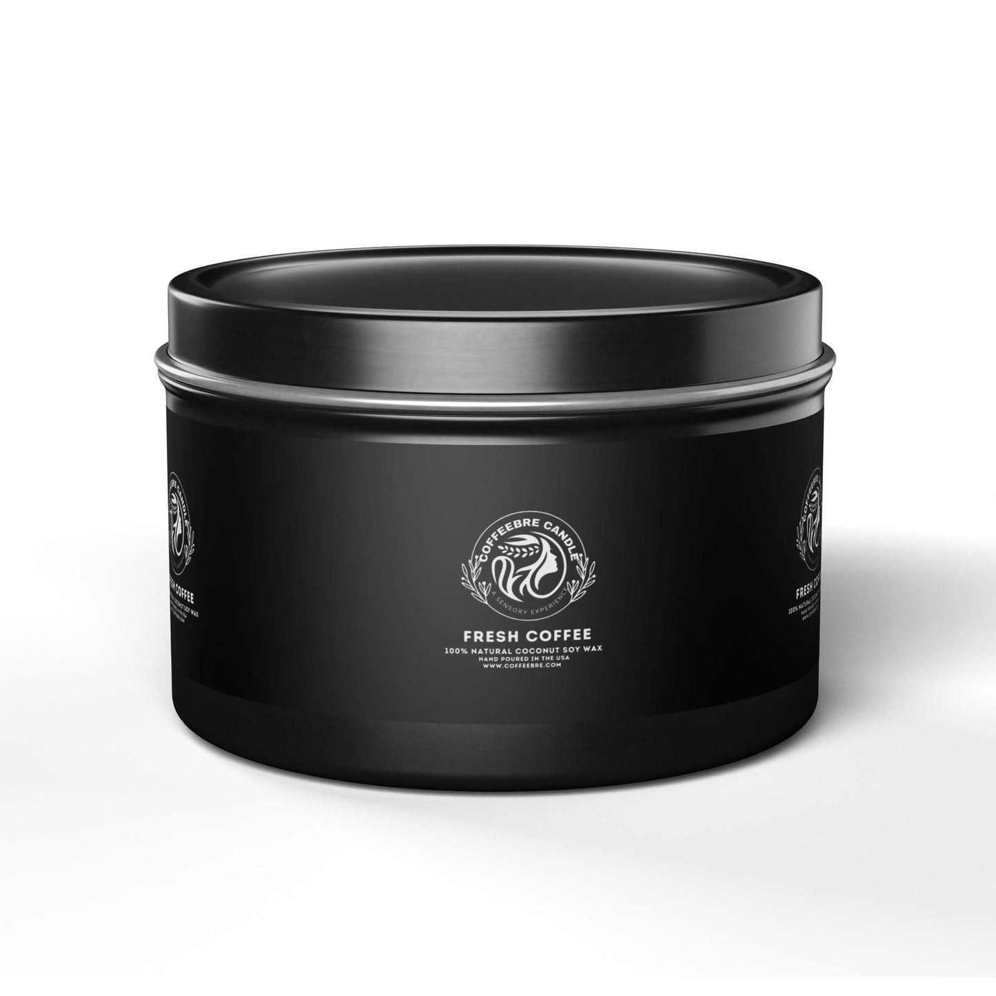 Eco-Friendly Fresh Coffee Scented Coconut Soy Tin Candles - COFFEEBRE