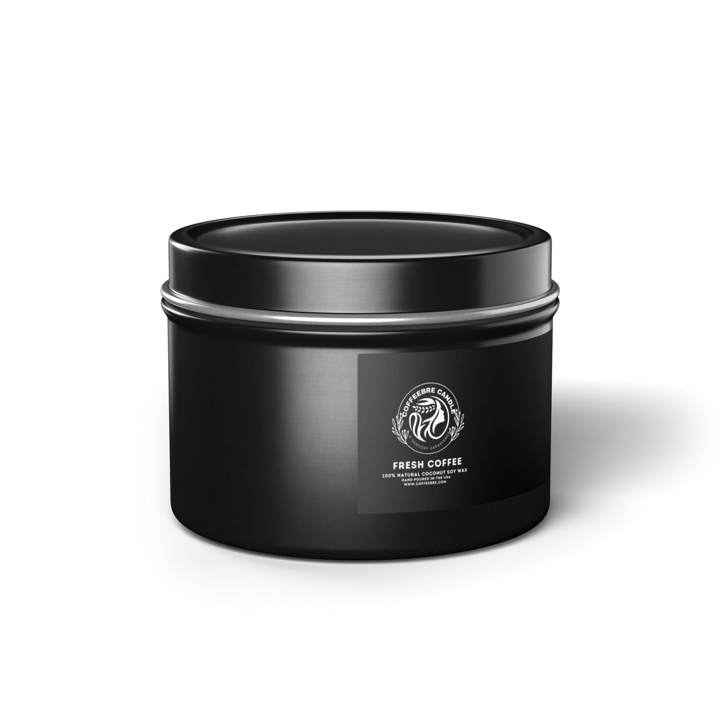Eco-Friendly Fresh Coffee Scented Coconut Soy Tin Candles - COFFEEBRE