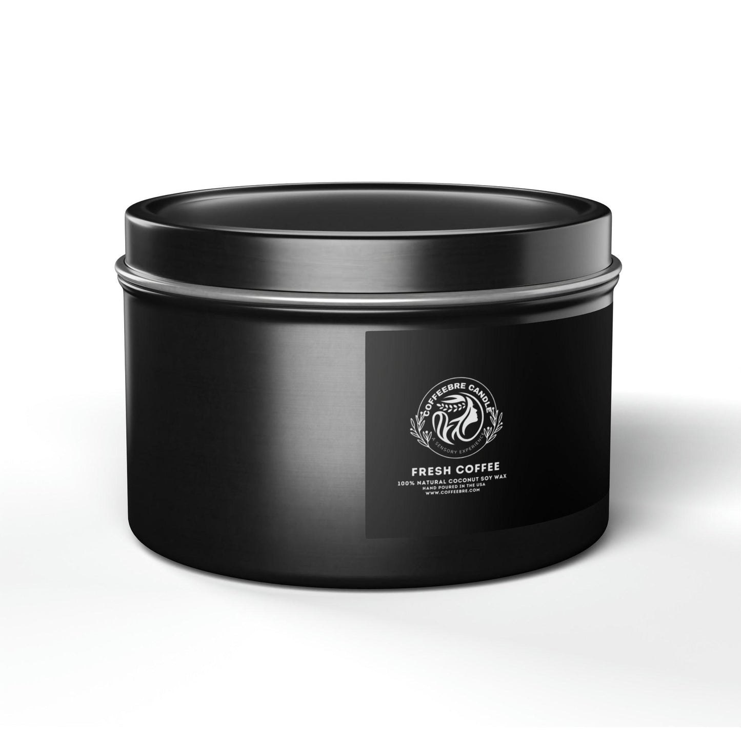 Eco-Friendly Fresh Coffee Scented Coconut Soy Tin Candles - COFFEEBRE