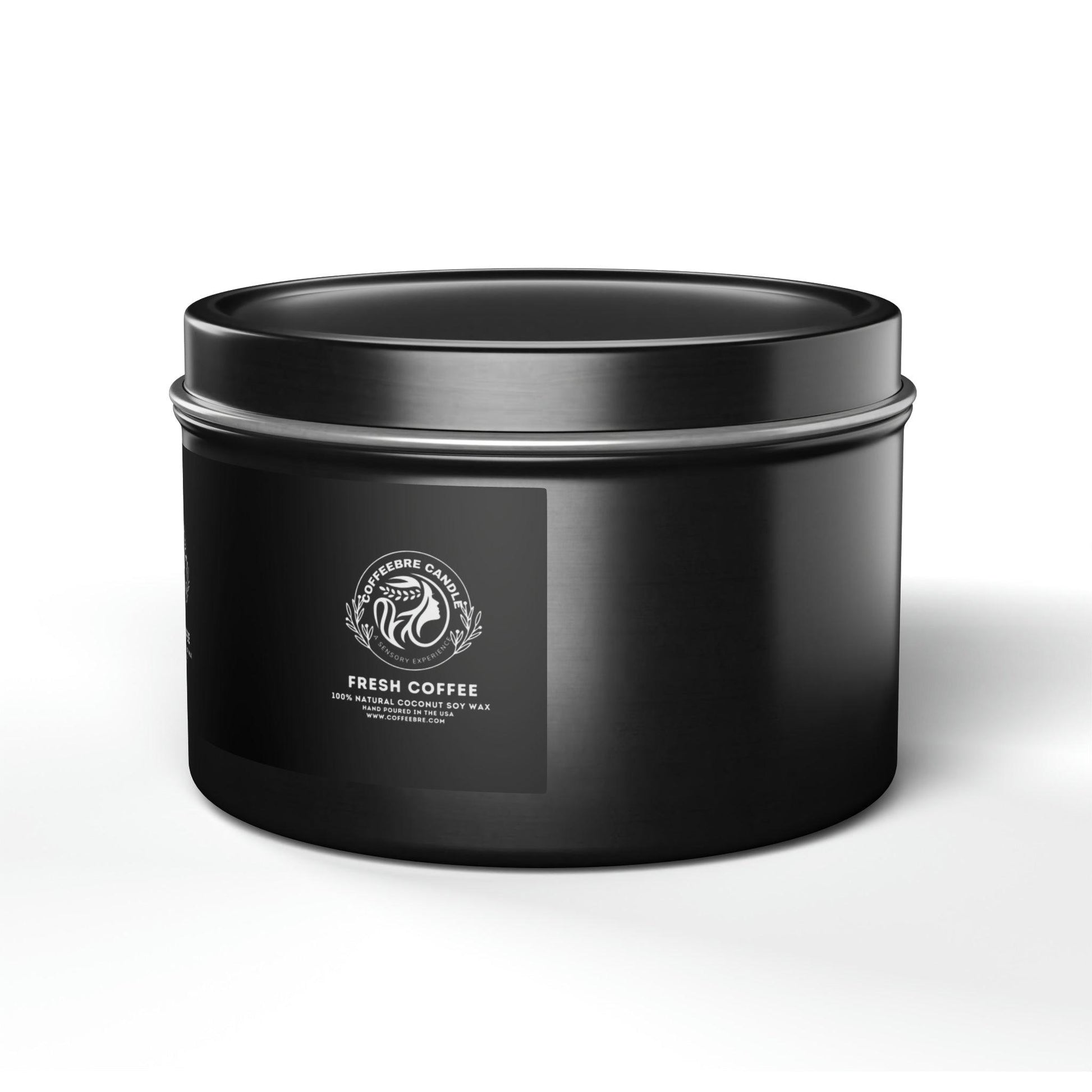 Eco-Friendly Fresh Coffee Scented Coconut Soy Tin Candles - COFFEEBRE