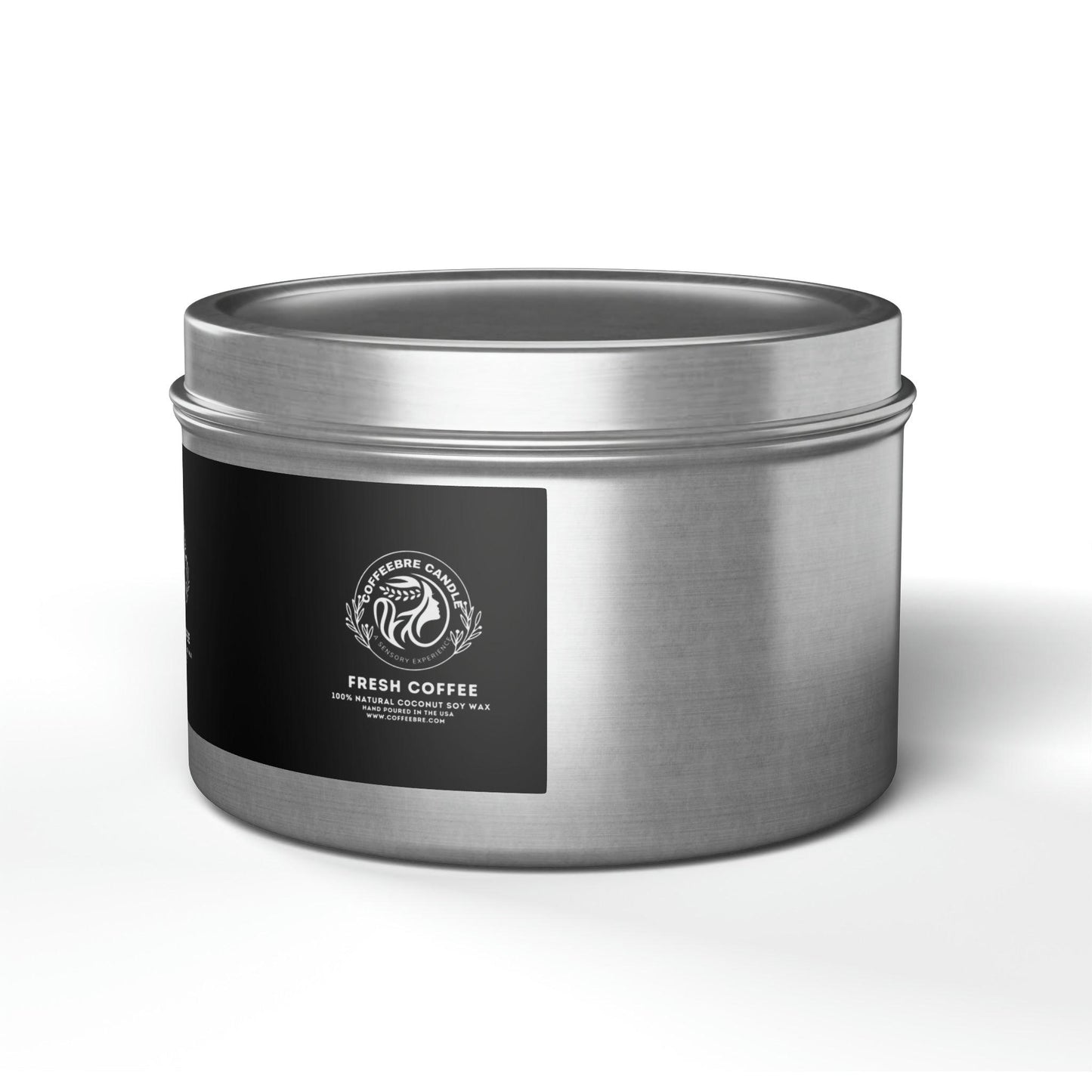 Eco-Friendly Fresh Coffee Scented Coconut Soy Tin Candles - COFFEEBRE
