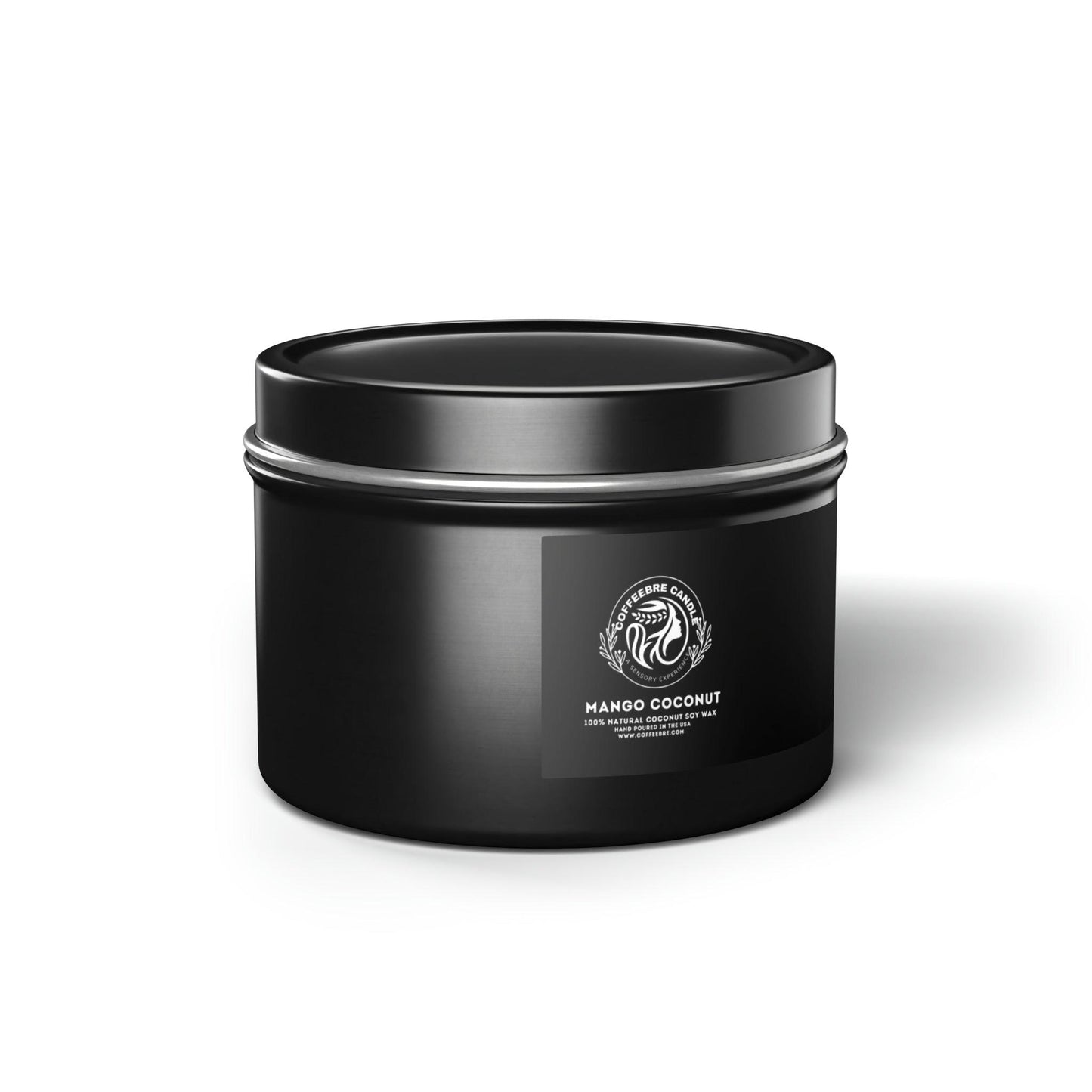 Eco-Friendly Mango Coconut Scented Coconut Soy Tin Candles - COFFEEBRE