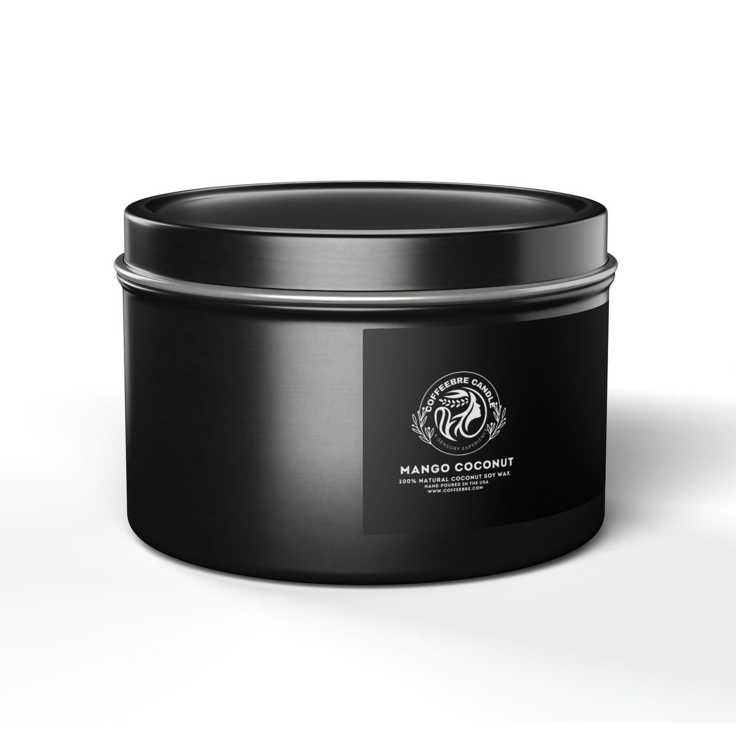 Eco-Friendly Mango Coconut Scented Coconut Soy Tin Candles - COFFEEBRE
