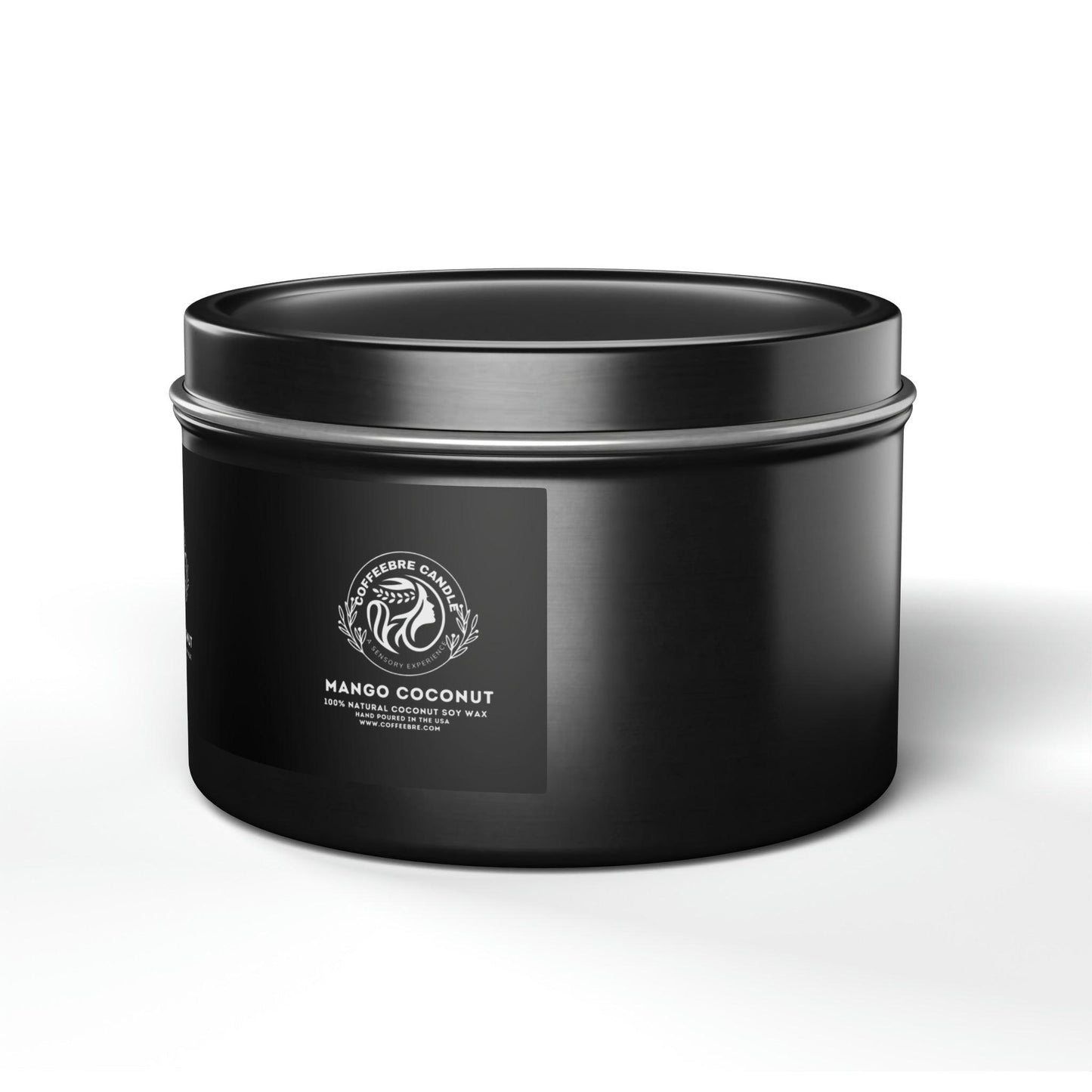 Eco-Friendly Mango Coconut Scented Coconut Soy Tin Candles - COFFEEBRE