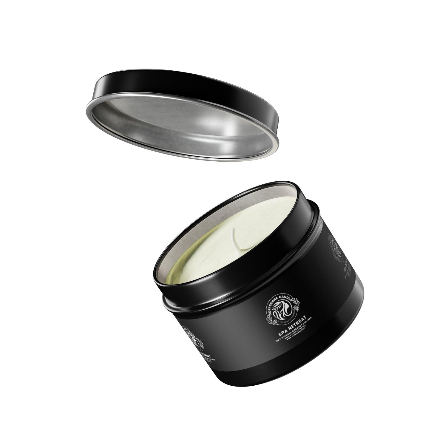 Eco-Friendly Spa Treat Scented Coconut Soy Tin Candles - COFFEEBRE